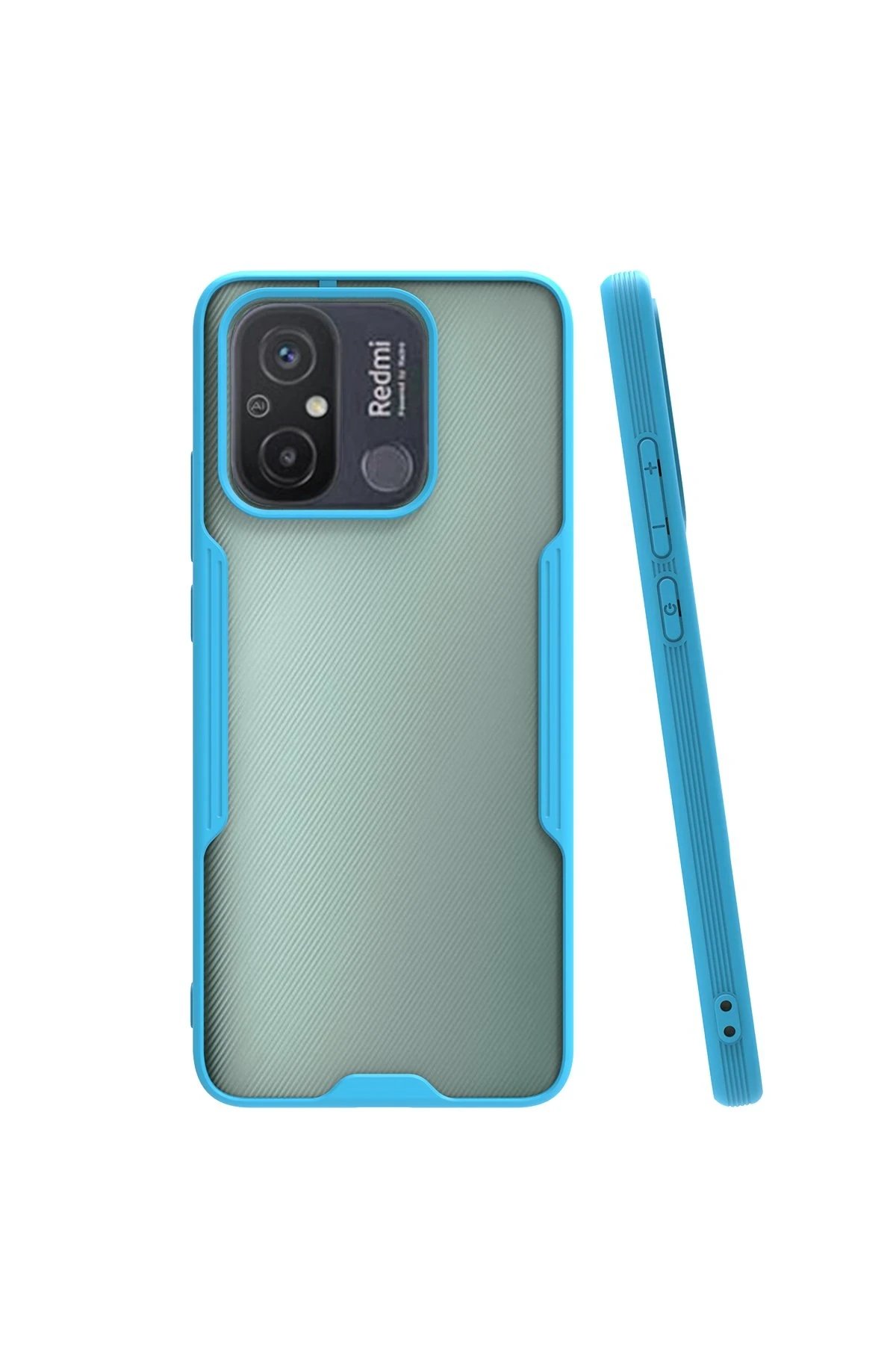 Xiaomi Redmi 12C Kılıf Platin Silikon - Mavi-(5796)