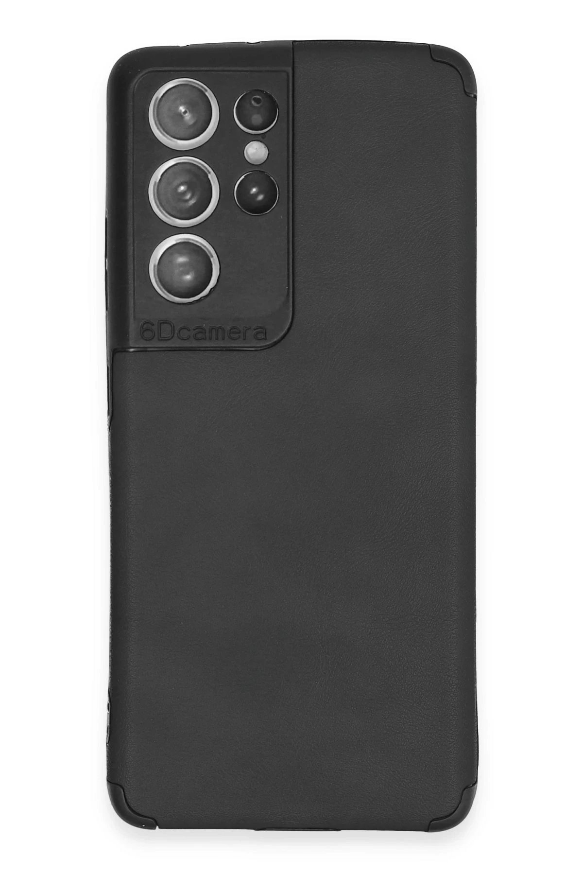 Samsung Galaxy S21 Ultra Kılıf Loop Deri Silikon - Siyah-(5796)