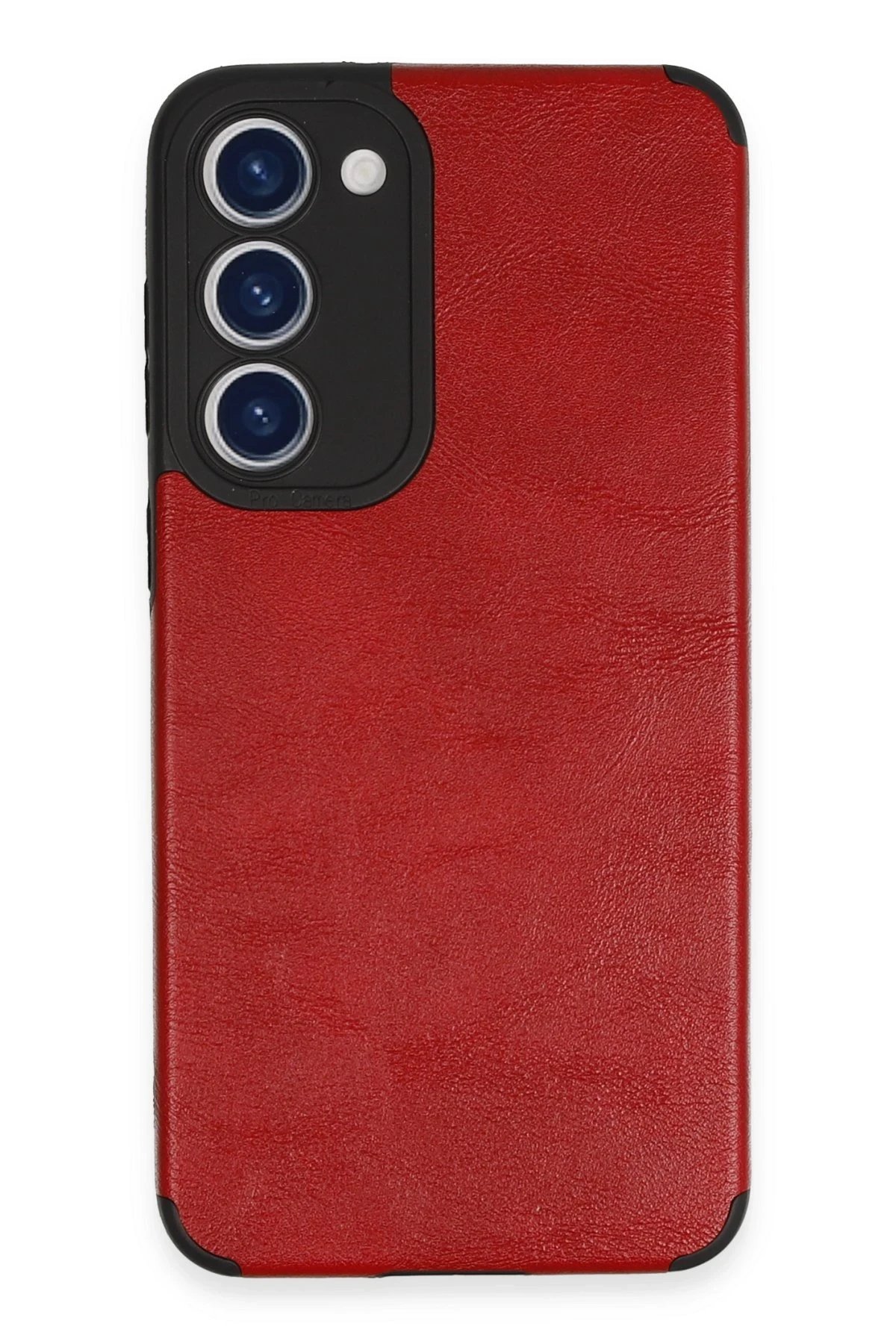 Samsung Galaxy S23 Plus Kılıf Loop Deri Silikon - Kırmızı-(5796)