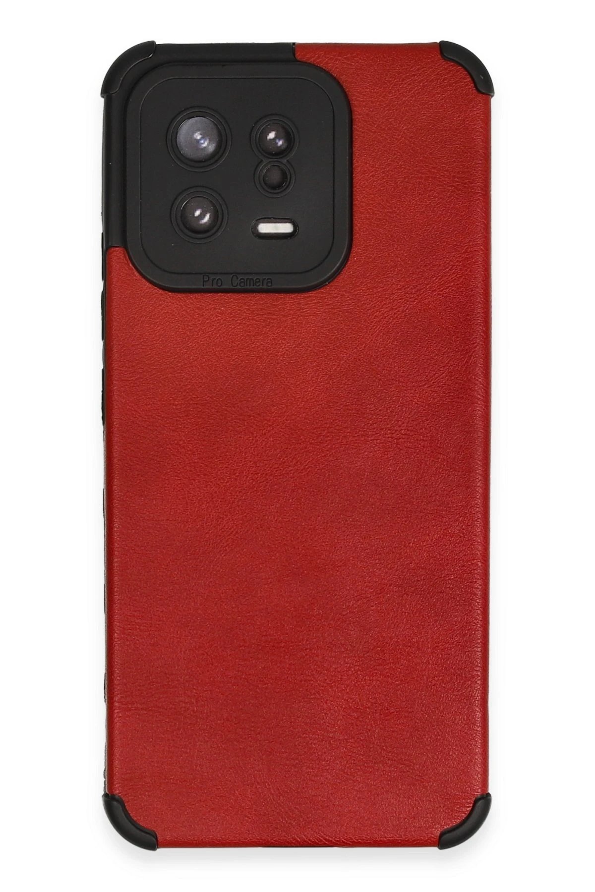 Xiaomi Mi 13 Kılıf Loop Deri Silikon - Kırmızı-(5796)