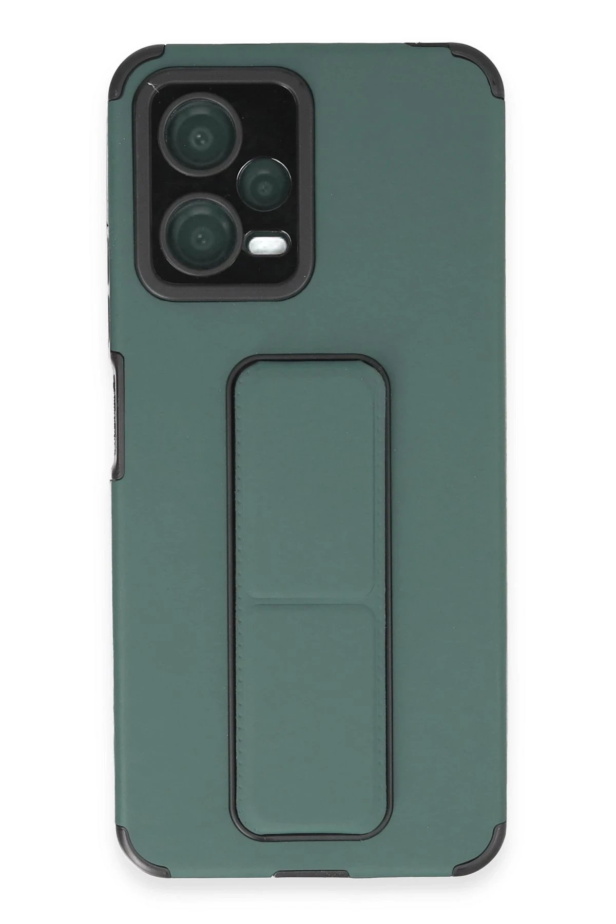 Xiaomi Poco X5 5G Kılıf Mega Standlı Silikon - Yeşil-(5796)