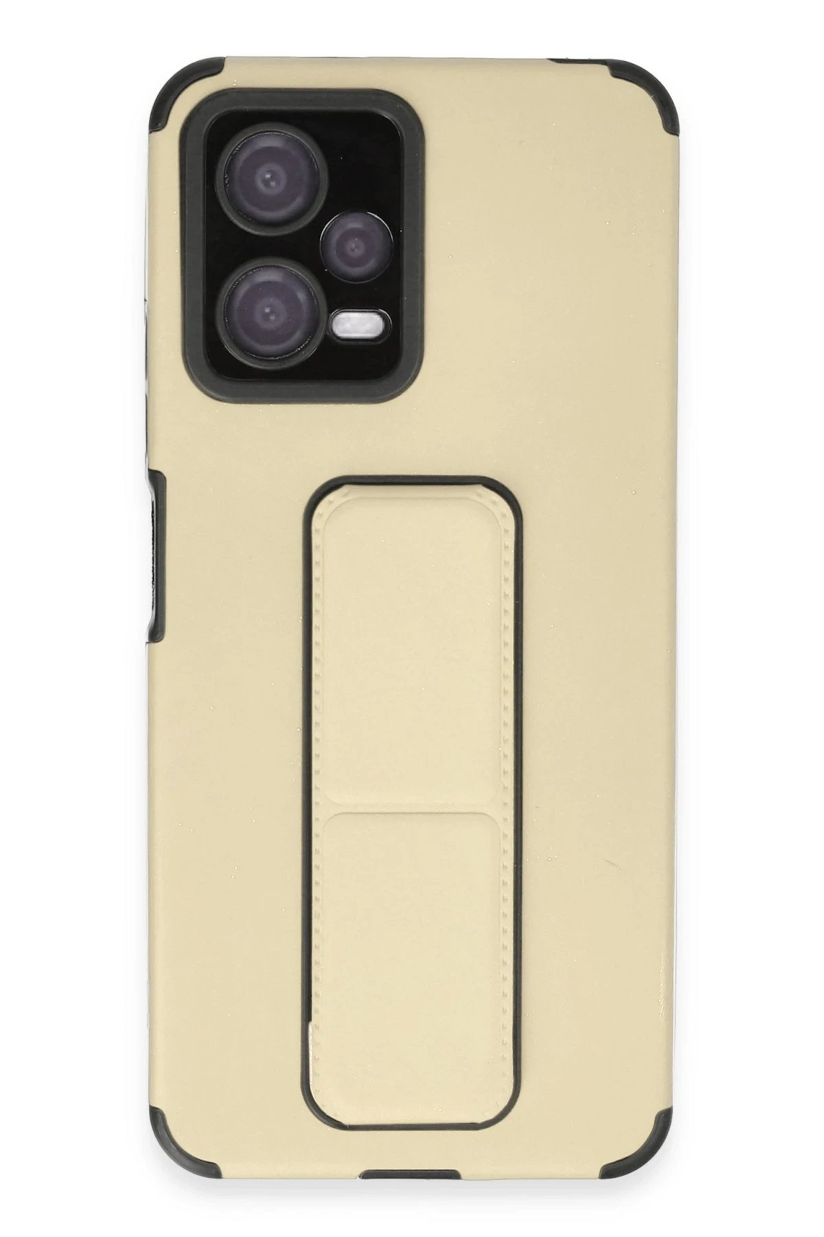 Xiaomi Poco X5 5G Kılıf Mega Standlı Silikon - Gold-(5796)