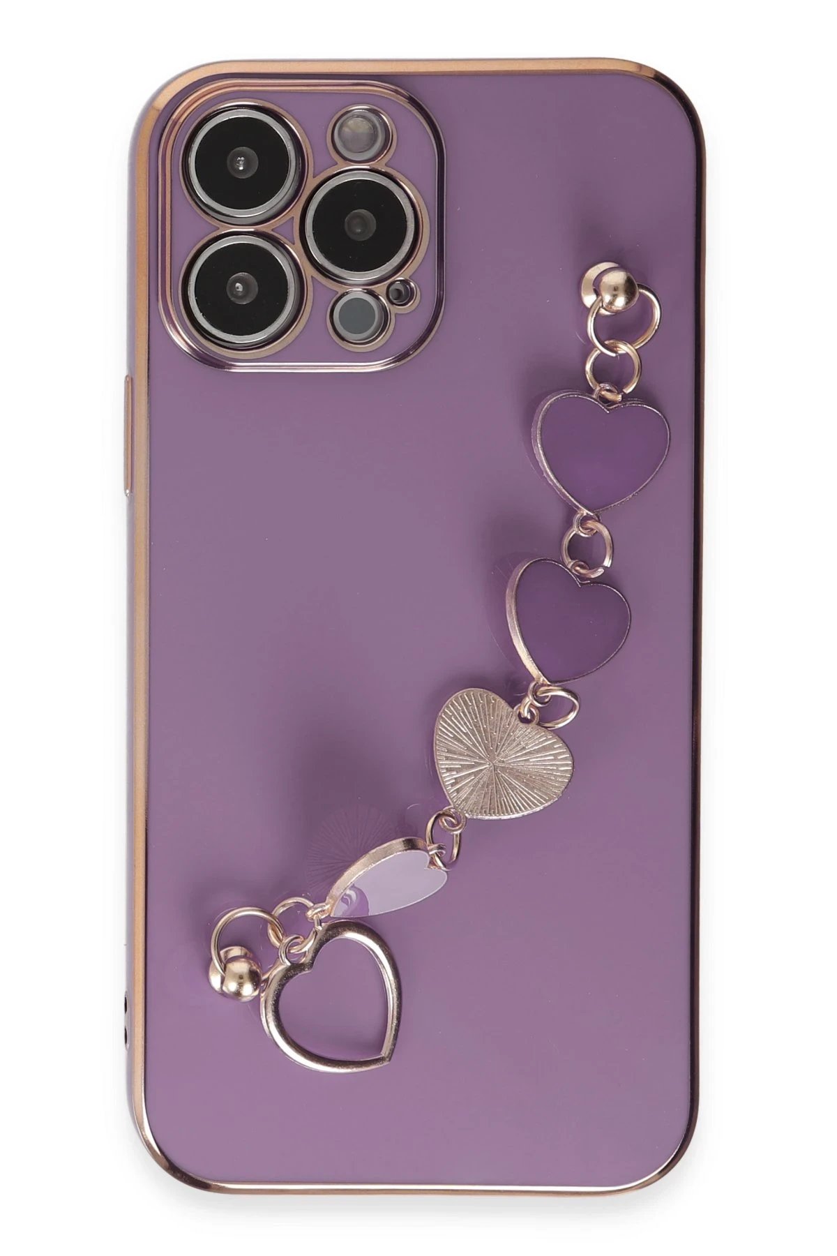 iPhone 13 Pro Max Kılıf Esila Silikon - Mor-(5796)