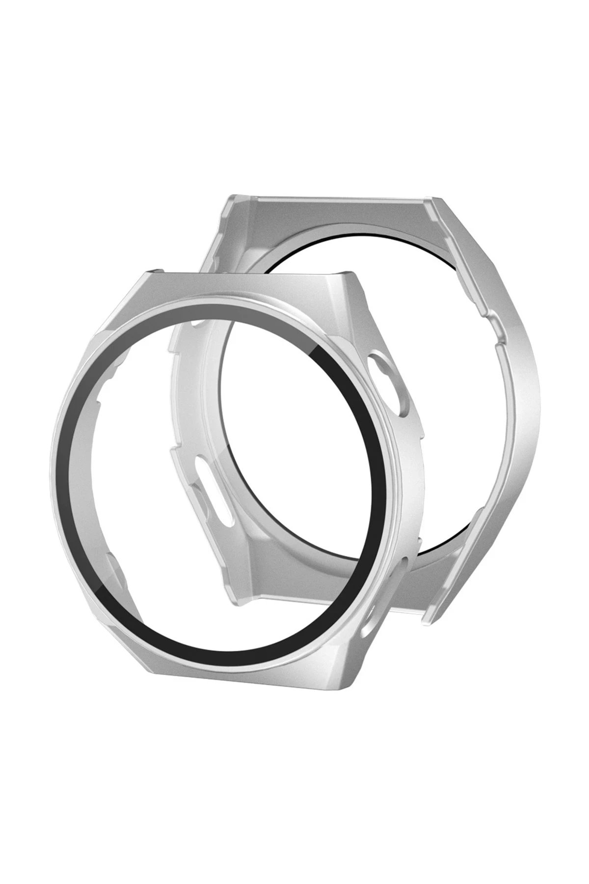 Huawei Watch GT3 46mm Dota Camlı Kasa Ekran Koruyucu - Gümüş-(5796)