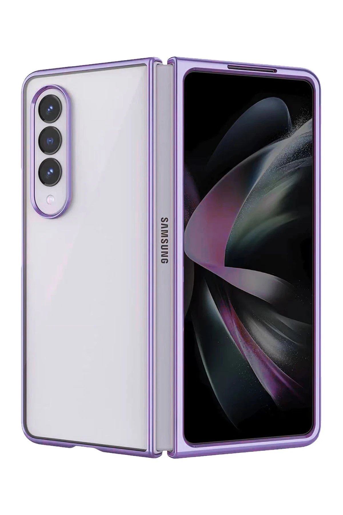 Samsung Galaxy Z Fold 4 Kılıf Fold Element Kapak - Mor-(5796)