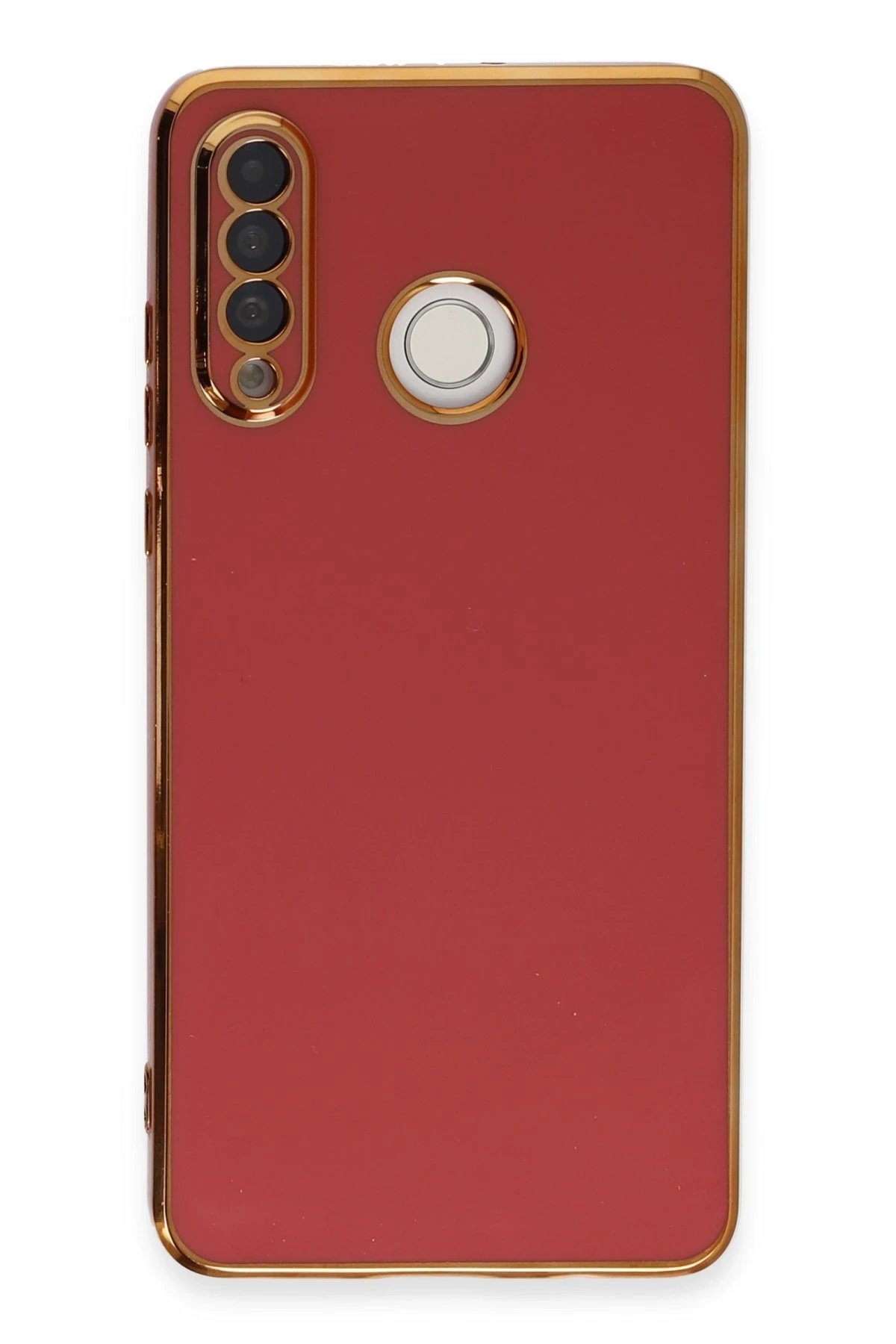 Huawei P30 Lite Kılıf Volet Silikon - Kırmızı-(5796)