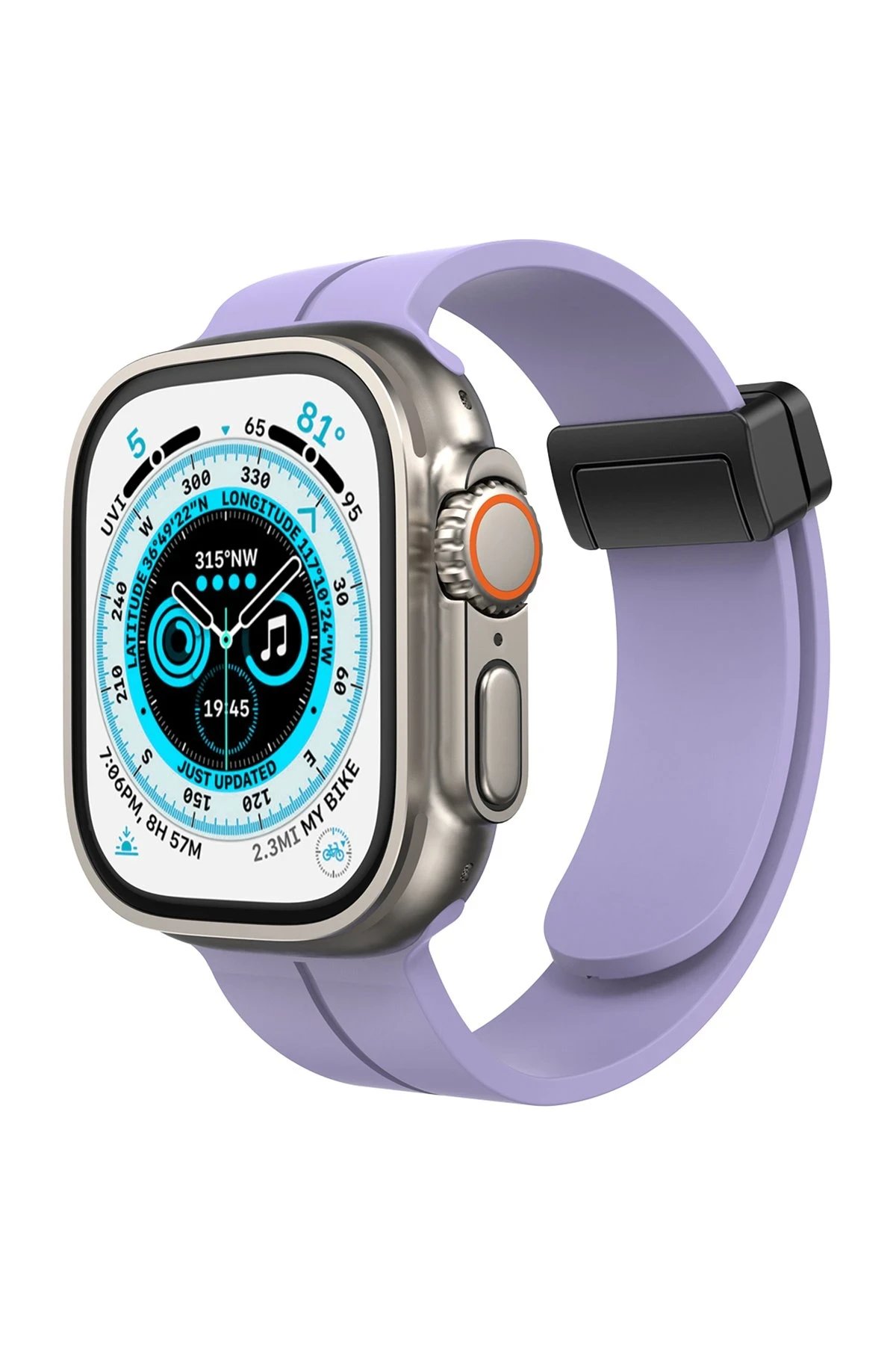 Apple Watch 38mm KR412 Elegance Stylısh Kordon - Lila-(5796)