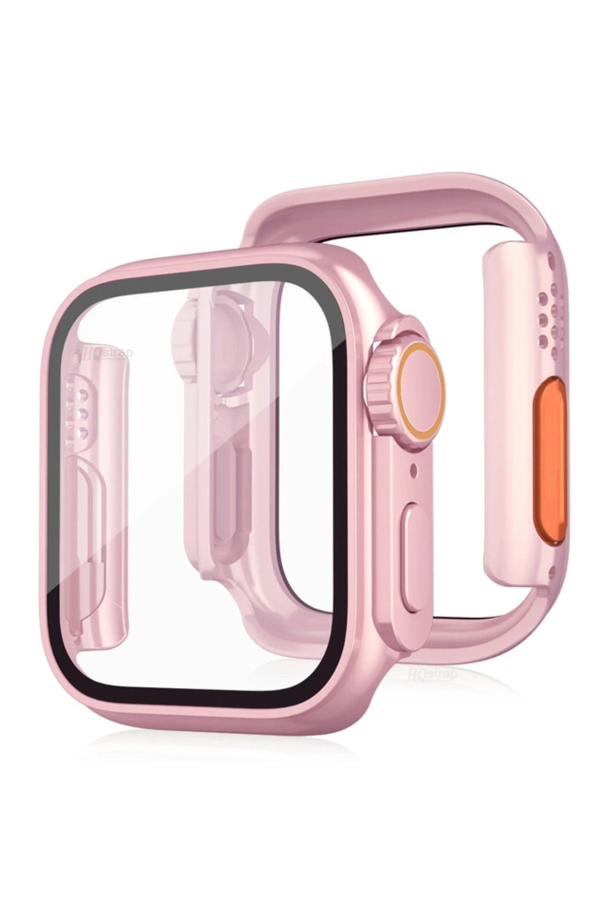 Apple Watch 40mm Watch 49mm Kasa Dönüştürücü ve Ekran Koruyucu - Rose Gold-(5796)