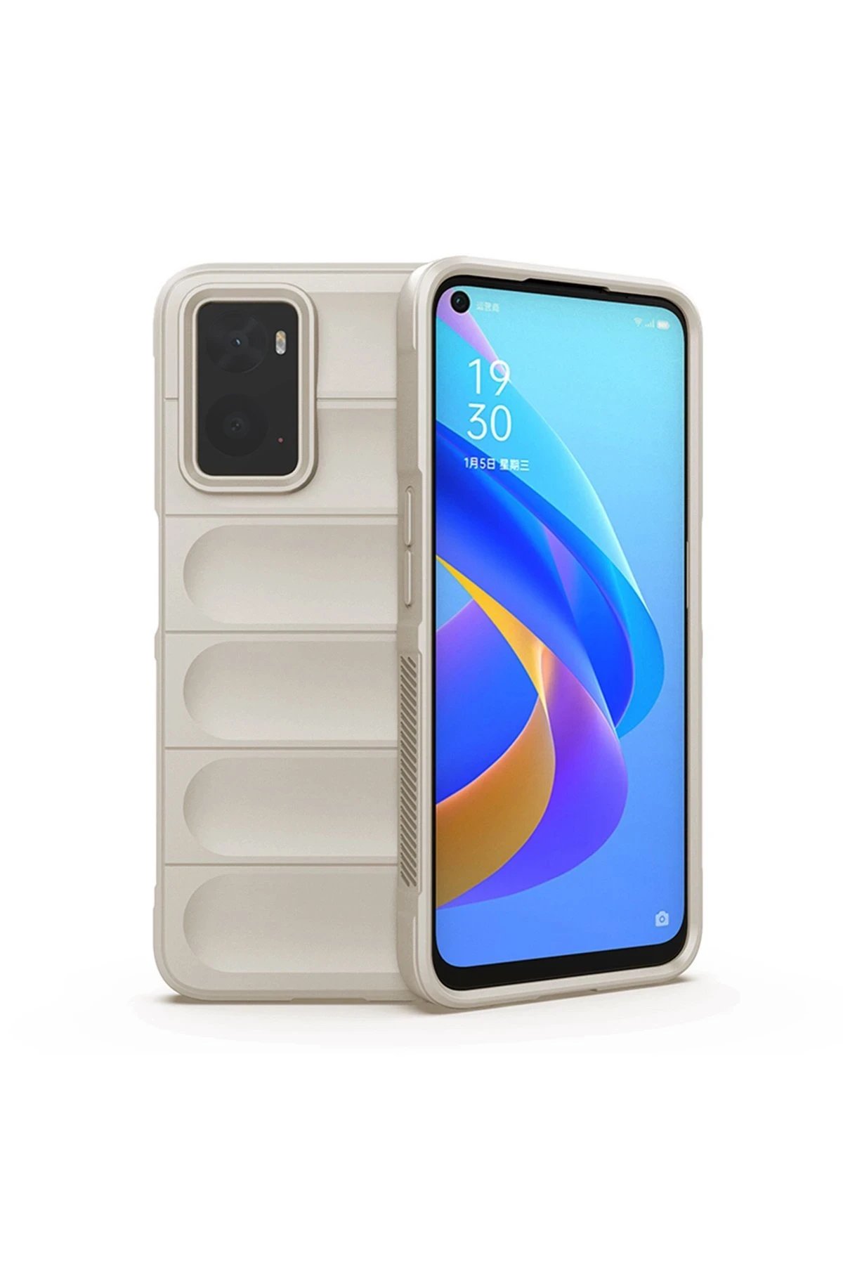 Realme 9i 4G Kılıf Optimum Silikon - Krem-(5796)