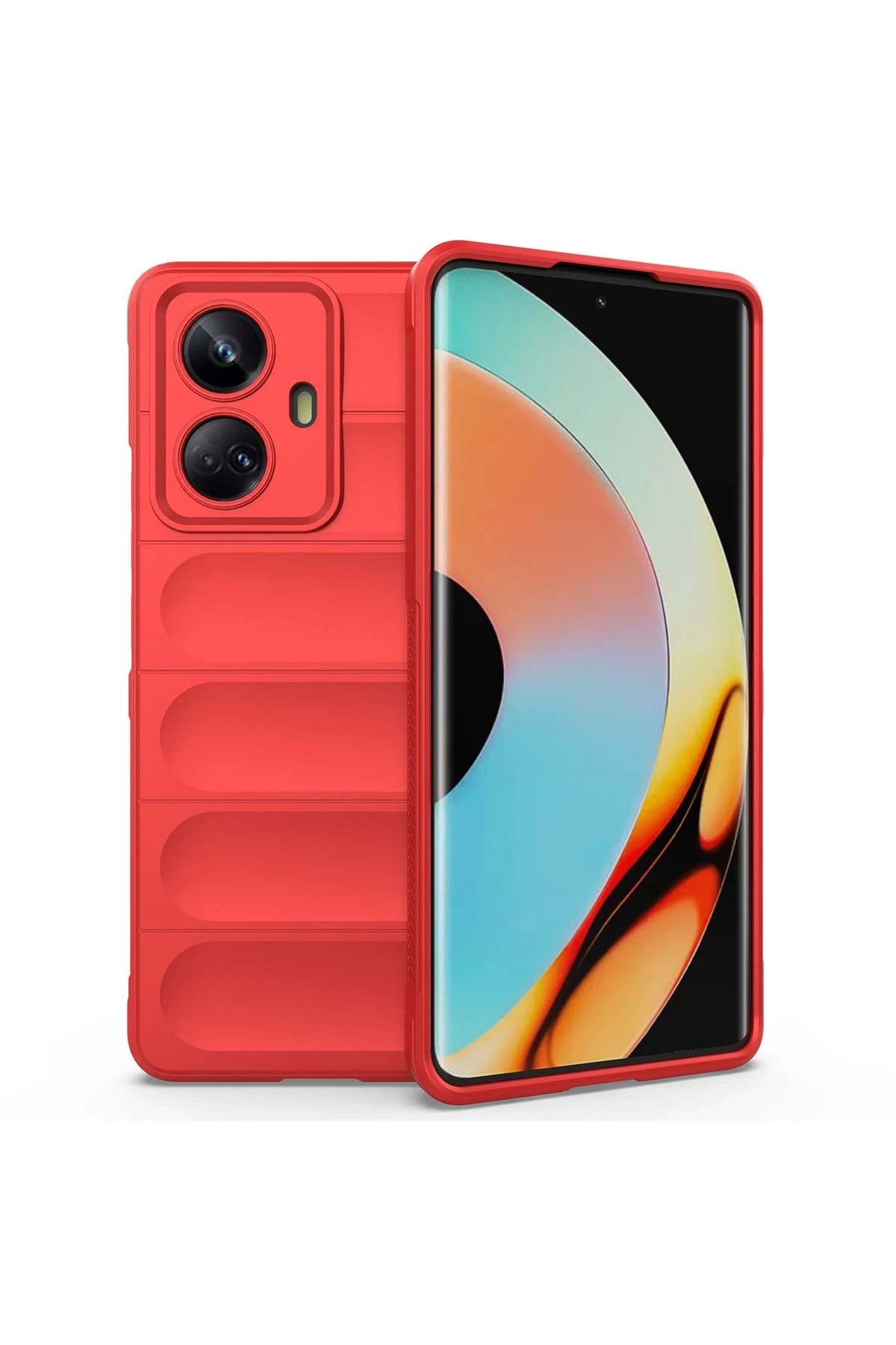 Realme 10 Pro 5G Kılıf Optimum Silikon - Kırmızı-(5796)