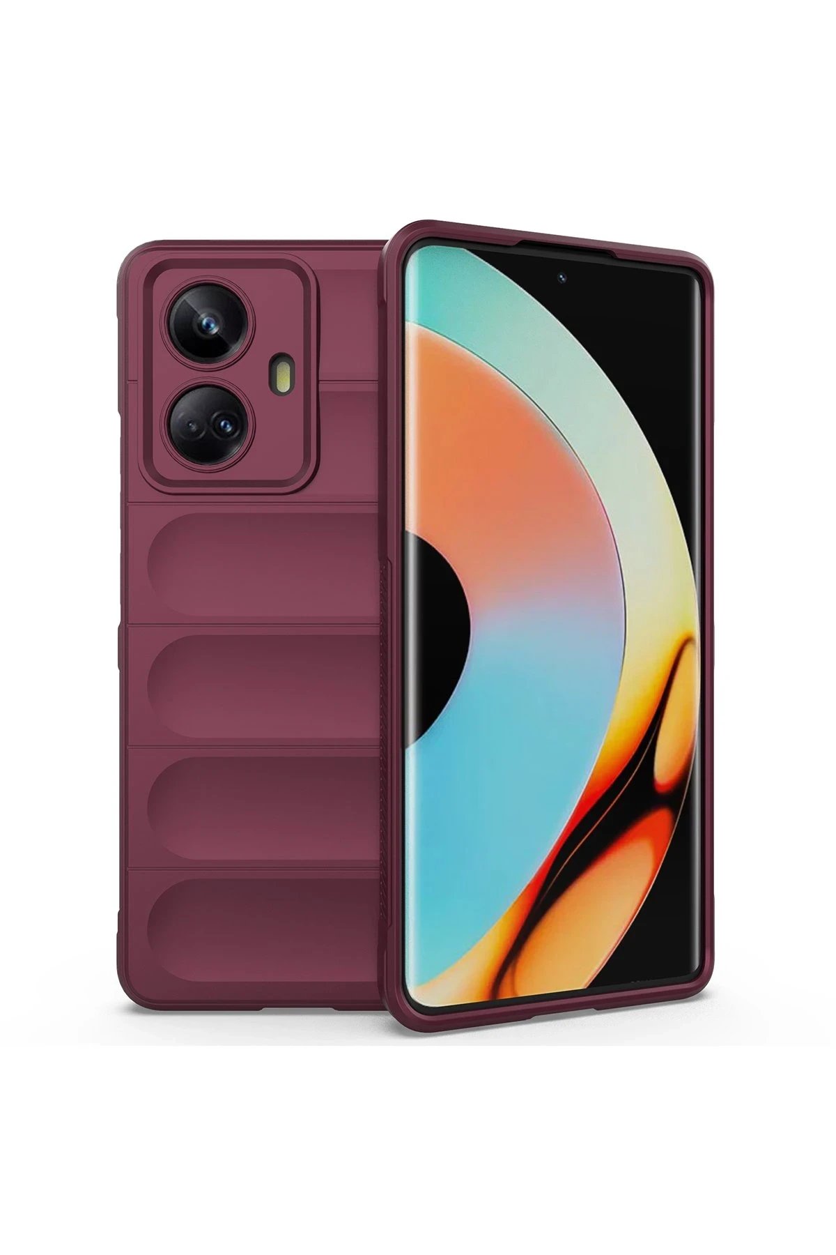 Realme 10 Pro 5G Kılıf Optimum Silikon - Bordo-(5796)