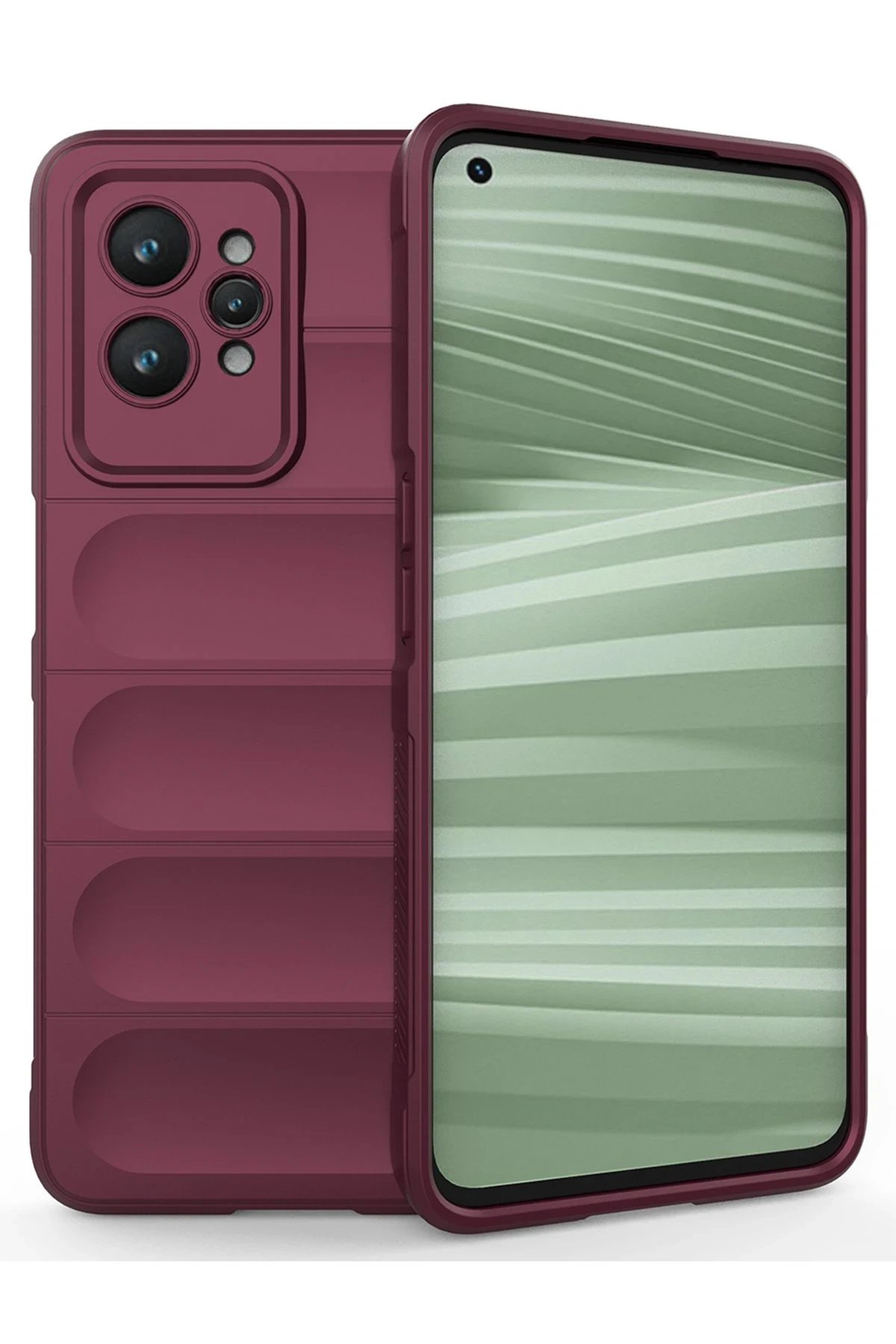 Realme GT2 Pro 5G Kılıf Optimum Silikon - Bordo-(5796)