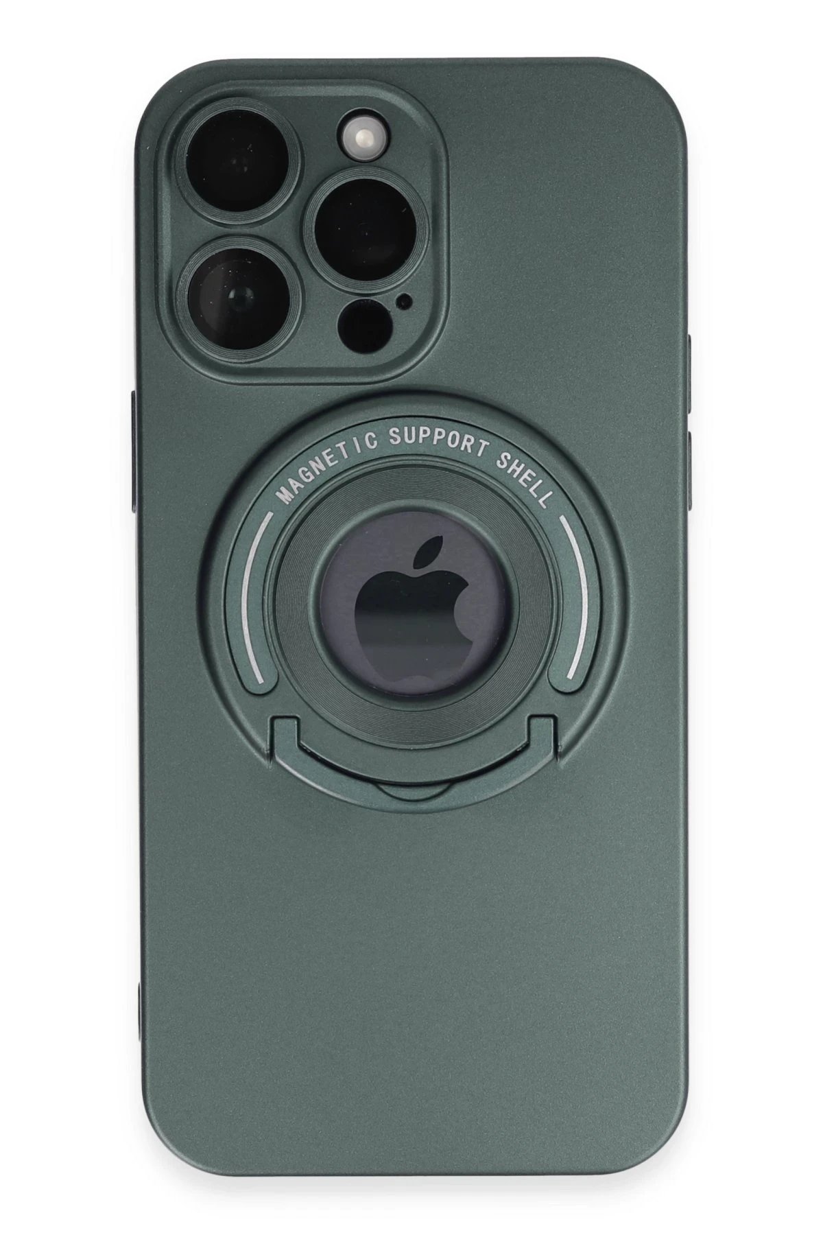 iPhone 13 Pro Max Kılıf Lukka Magneticsafe Kapak - Koyu Yeşil-(5796)