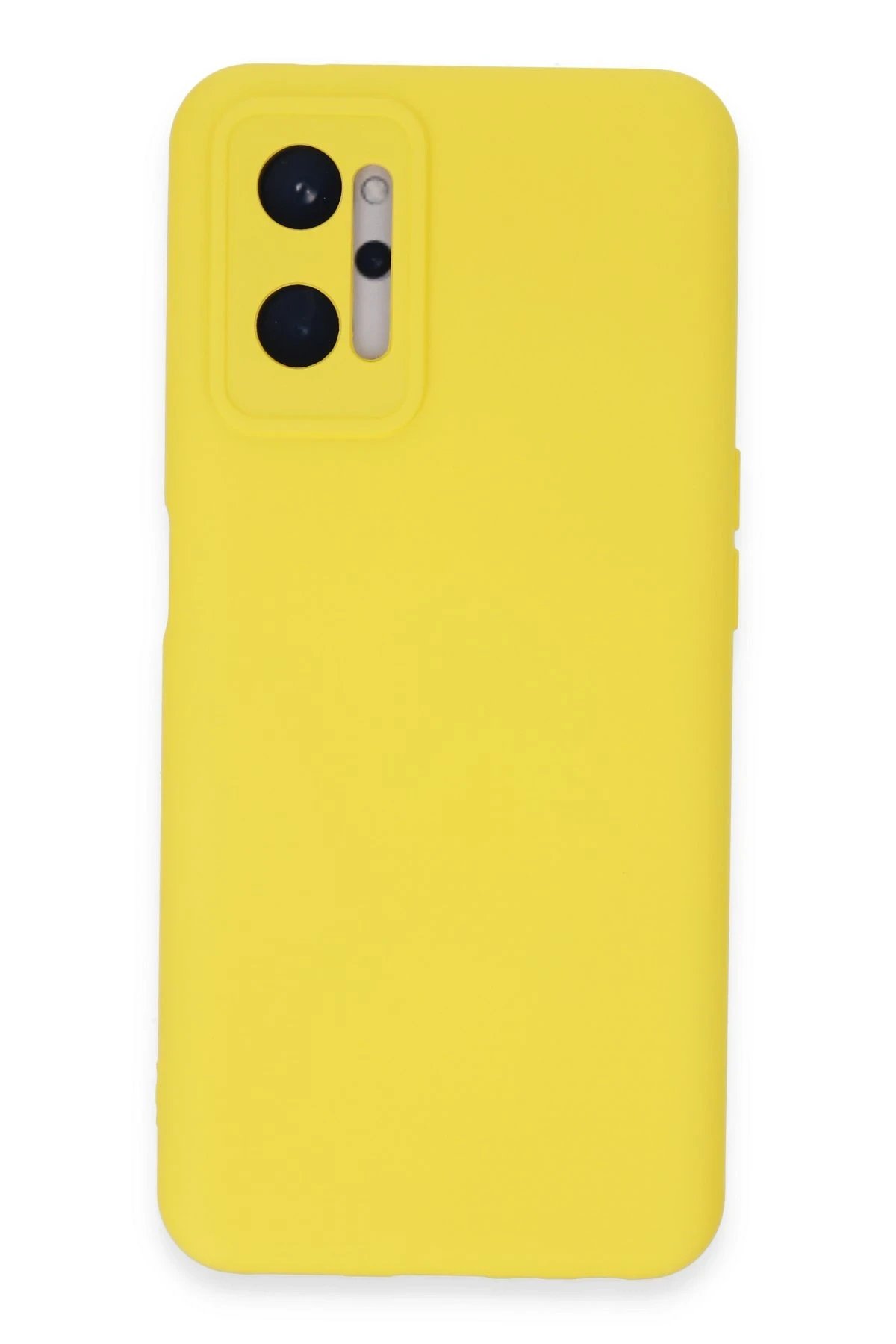 Realme 9i 4G Kılıf Nano içi Kadife Silikon - Sarı-(5796)