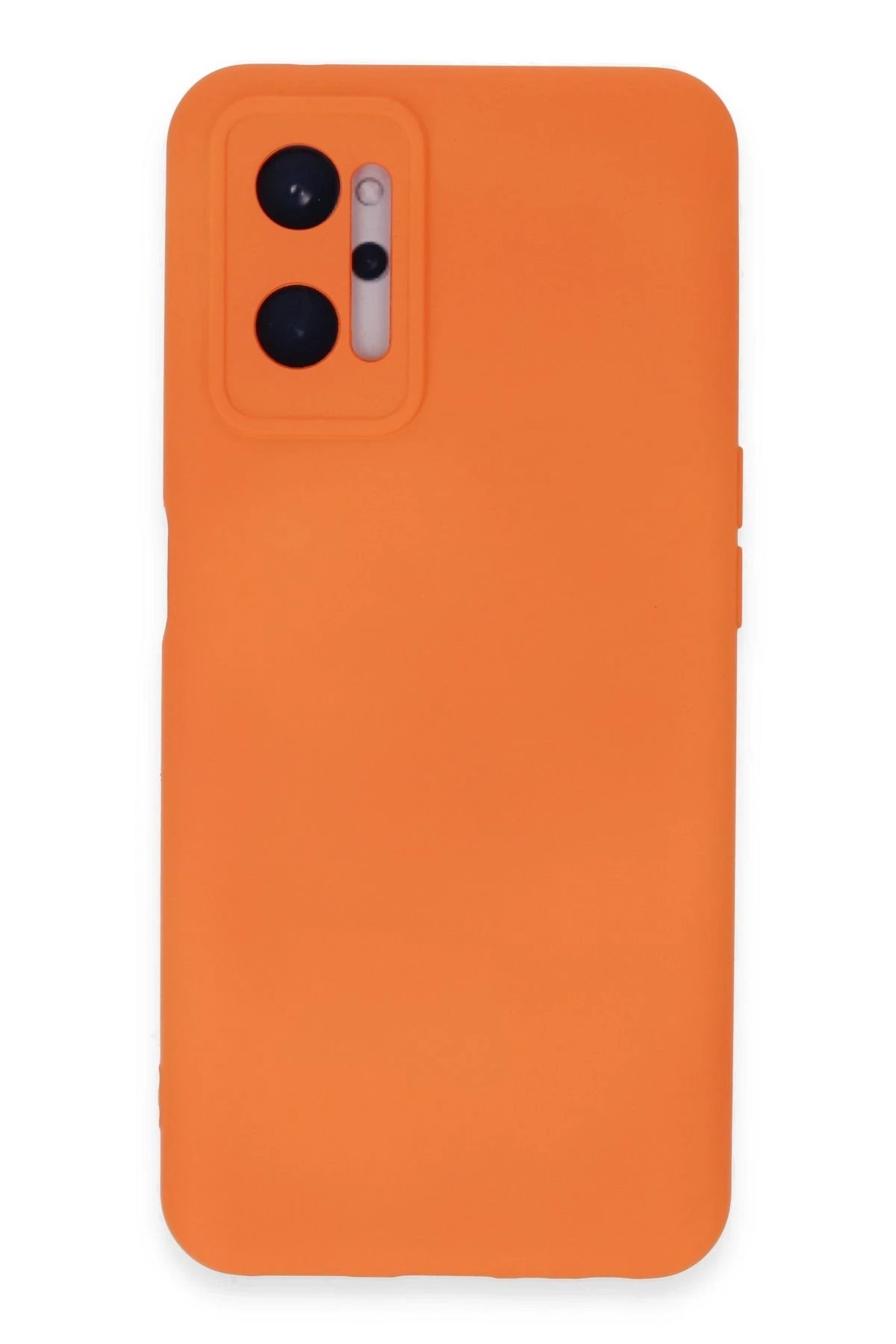 Realme 9i 4G Kılıf Nano içi Kadife Silikon - Turuncu-(5796)
