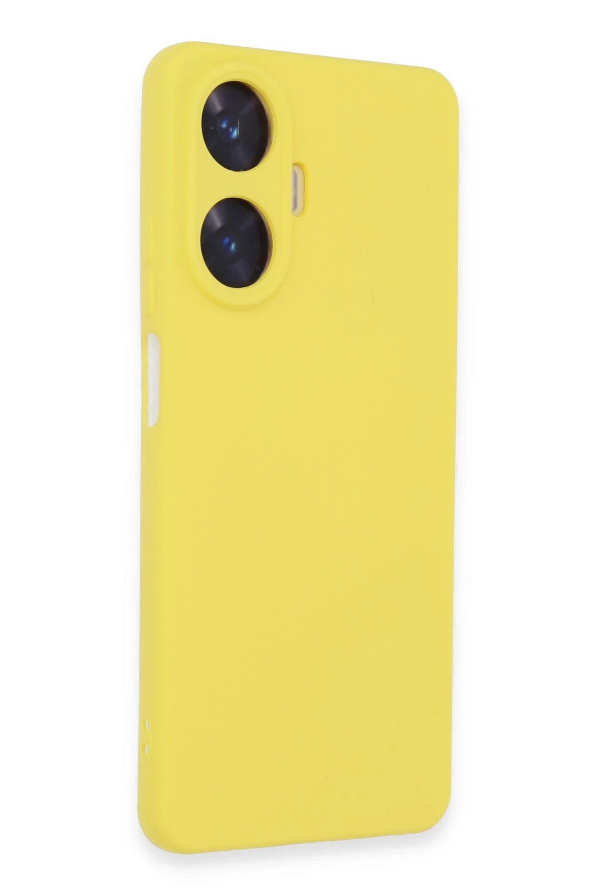 Realme C55 Kılıf Nano içi Kadife Silikon - Sarı-(5796)