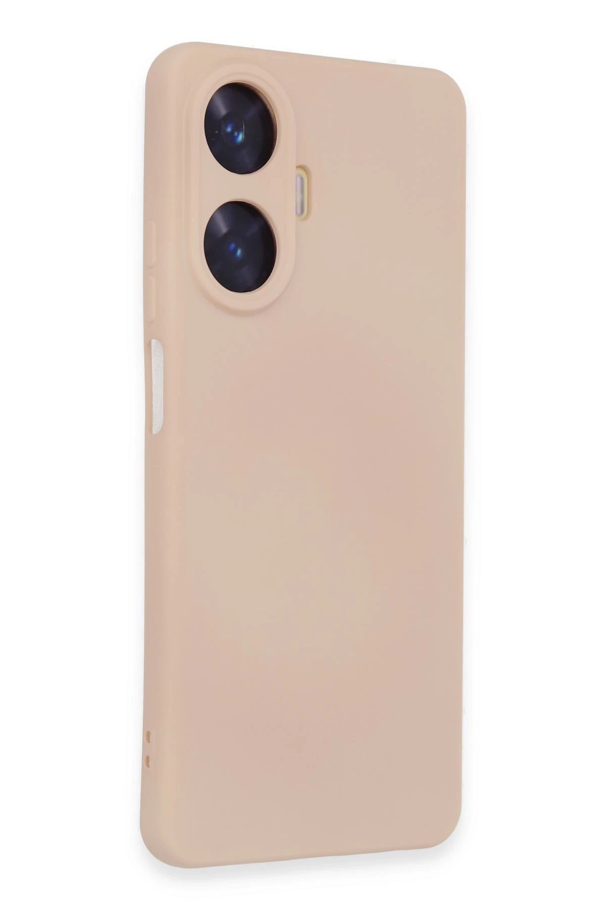 Realme C55 Kılıf Nano içi Kadife Silikon - Pudra-(5796)