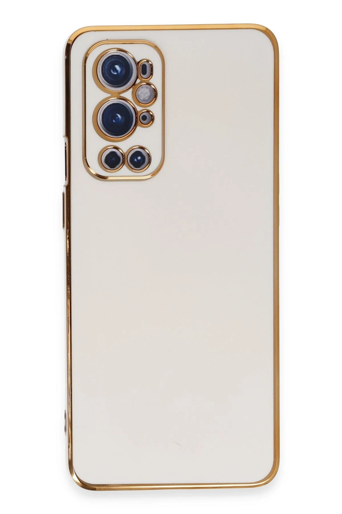 One Plus 9 Pro Kılıf Volet Silikon - Beyaz-(5796)
