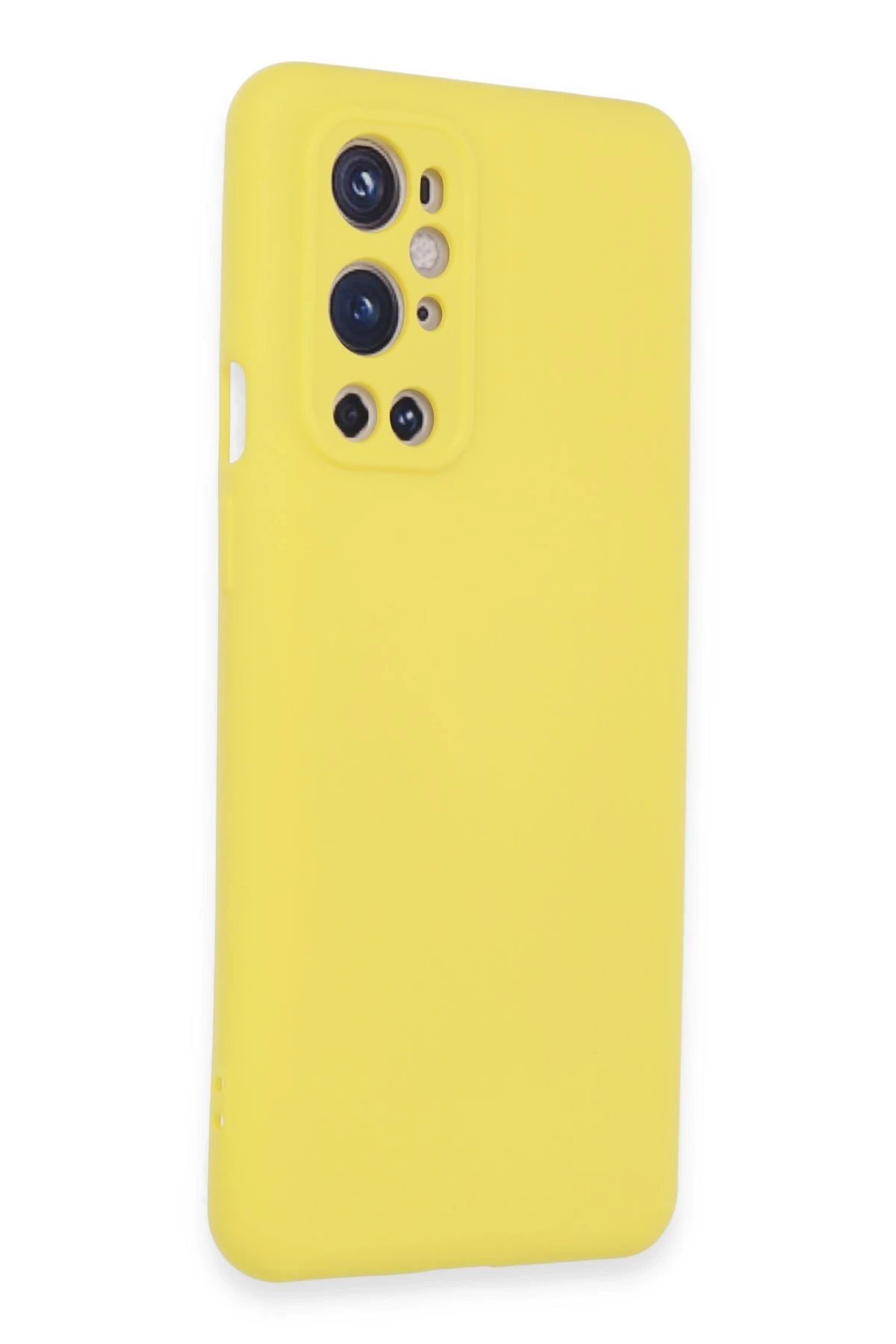 One Plus 9 Pro Kılıf Nano içi Kadife Silikon - Sarı-(5796)