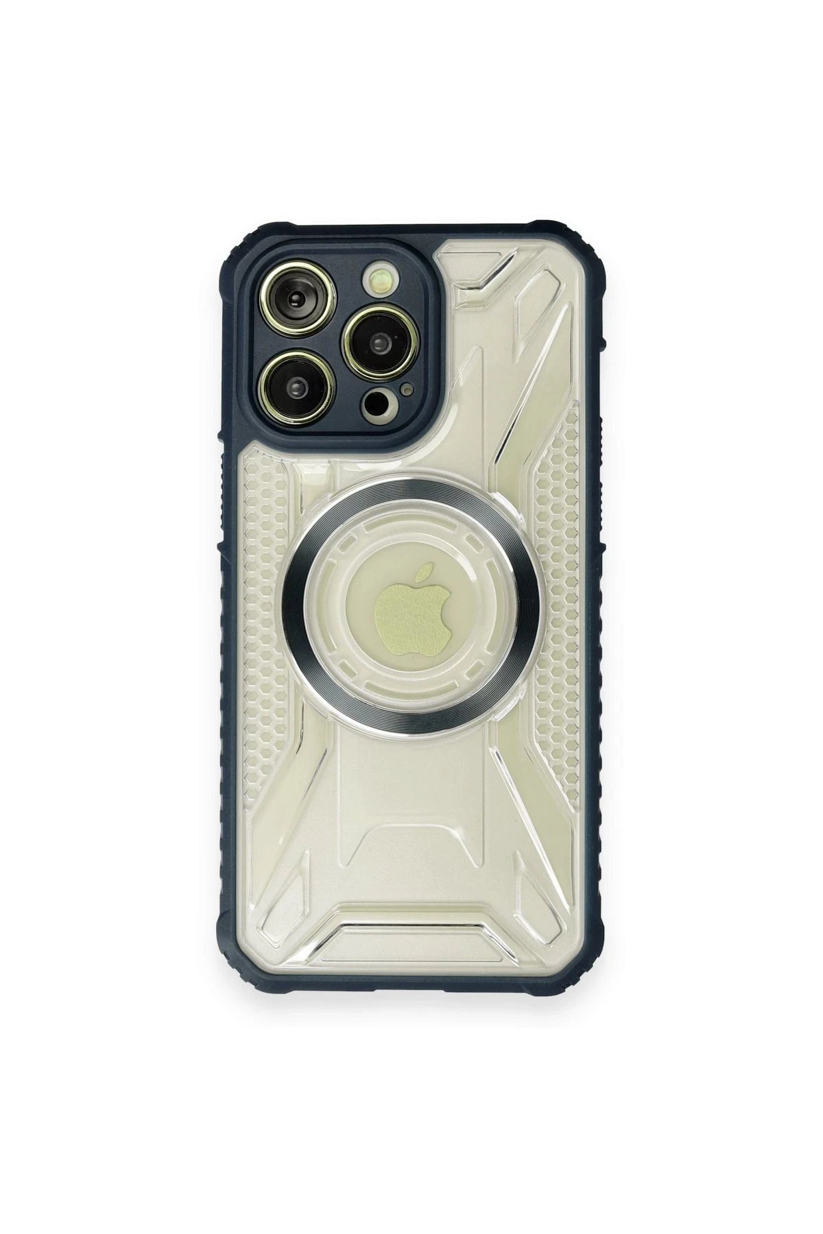 iPhone 12 Pro Kılıf Prag Magneticsafe Kapak - Lacivert-(5796)