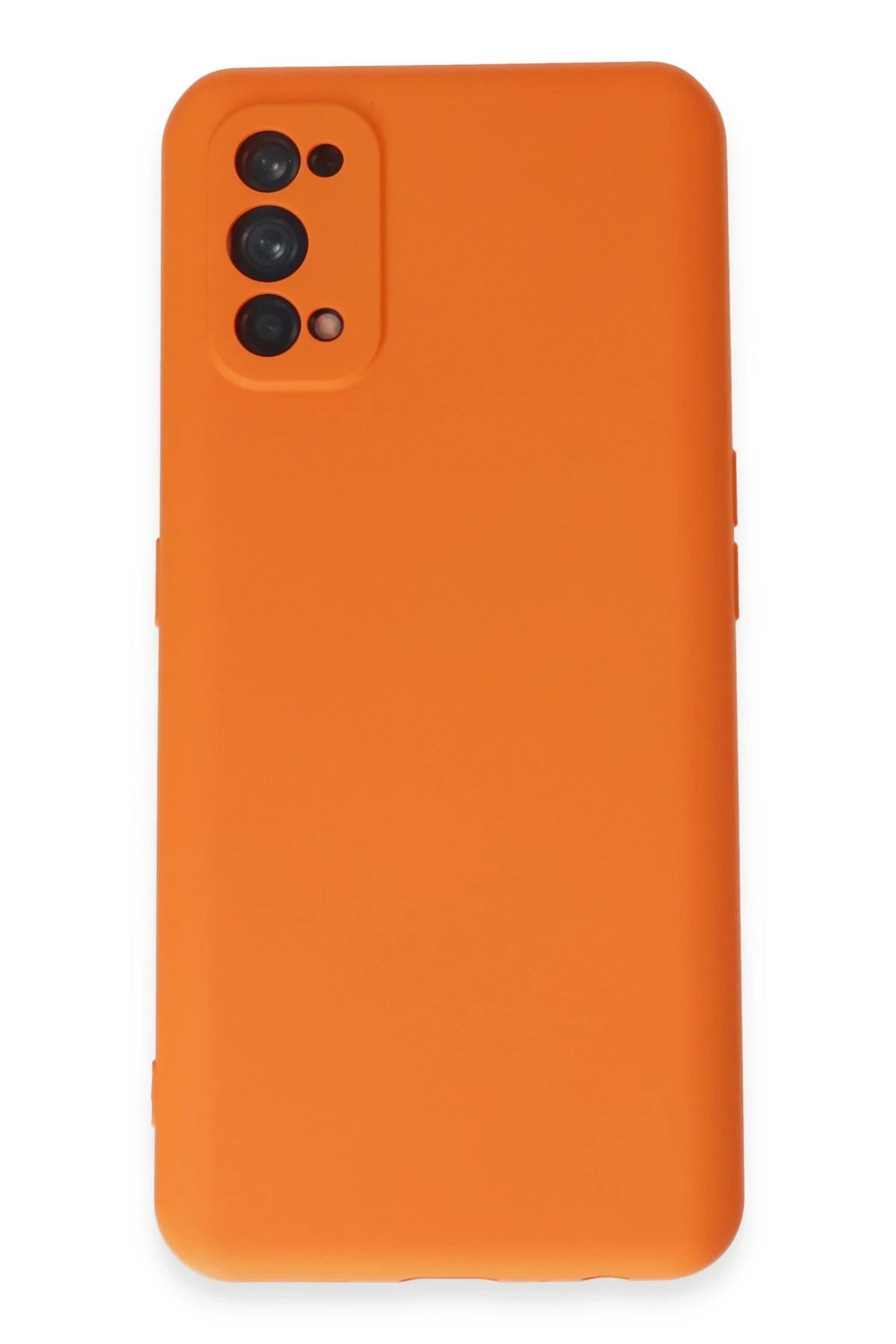 Realme 7 Pro Kılıf Nano içi Kadife Silikon - Turuncu-(5796)