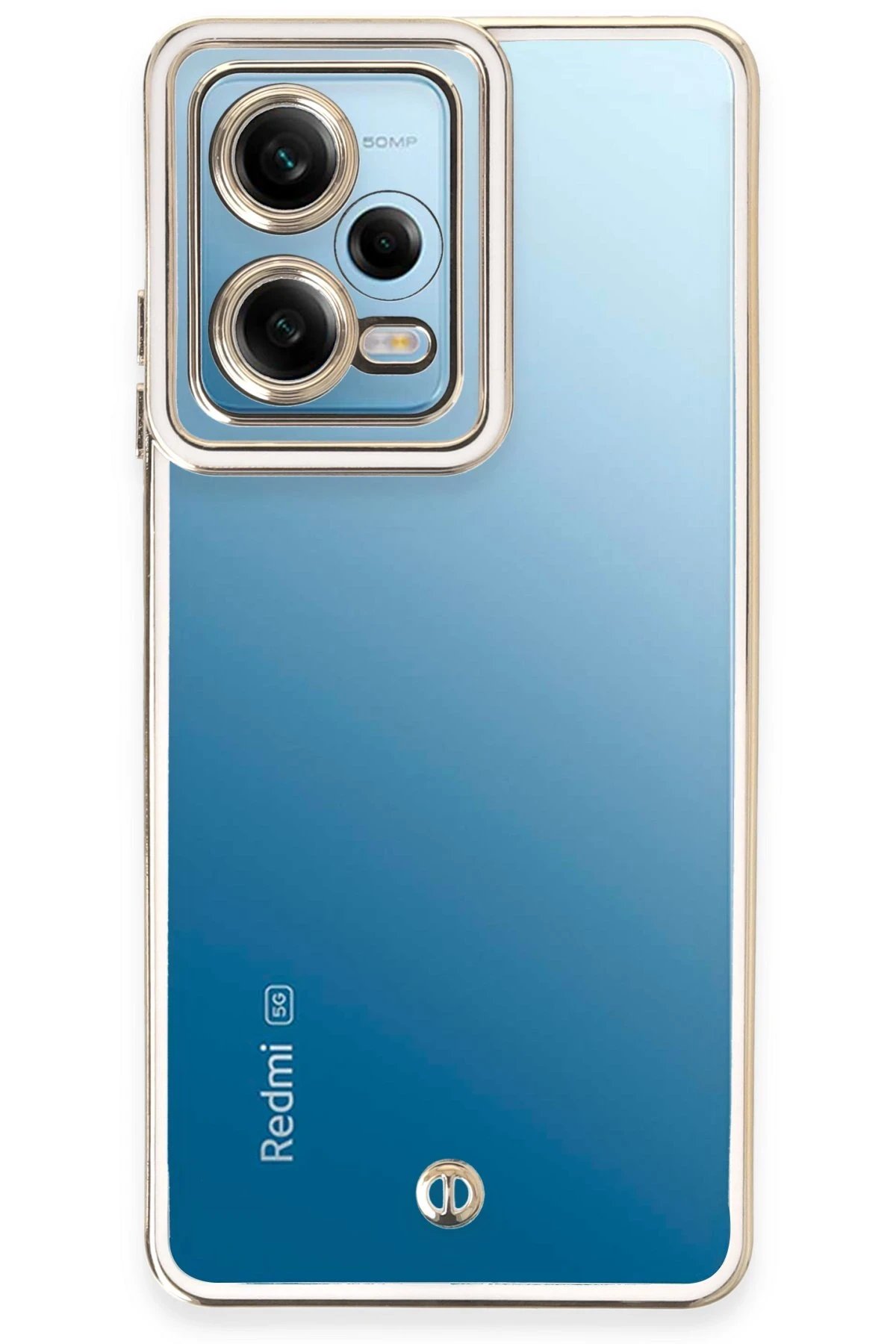 Xiaomi Redmi Note 12 5G Kılıf Liva Lens Silikon - Beyaz-(5796)