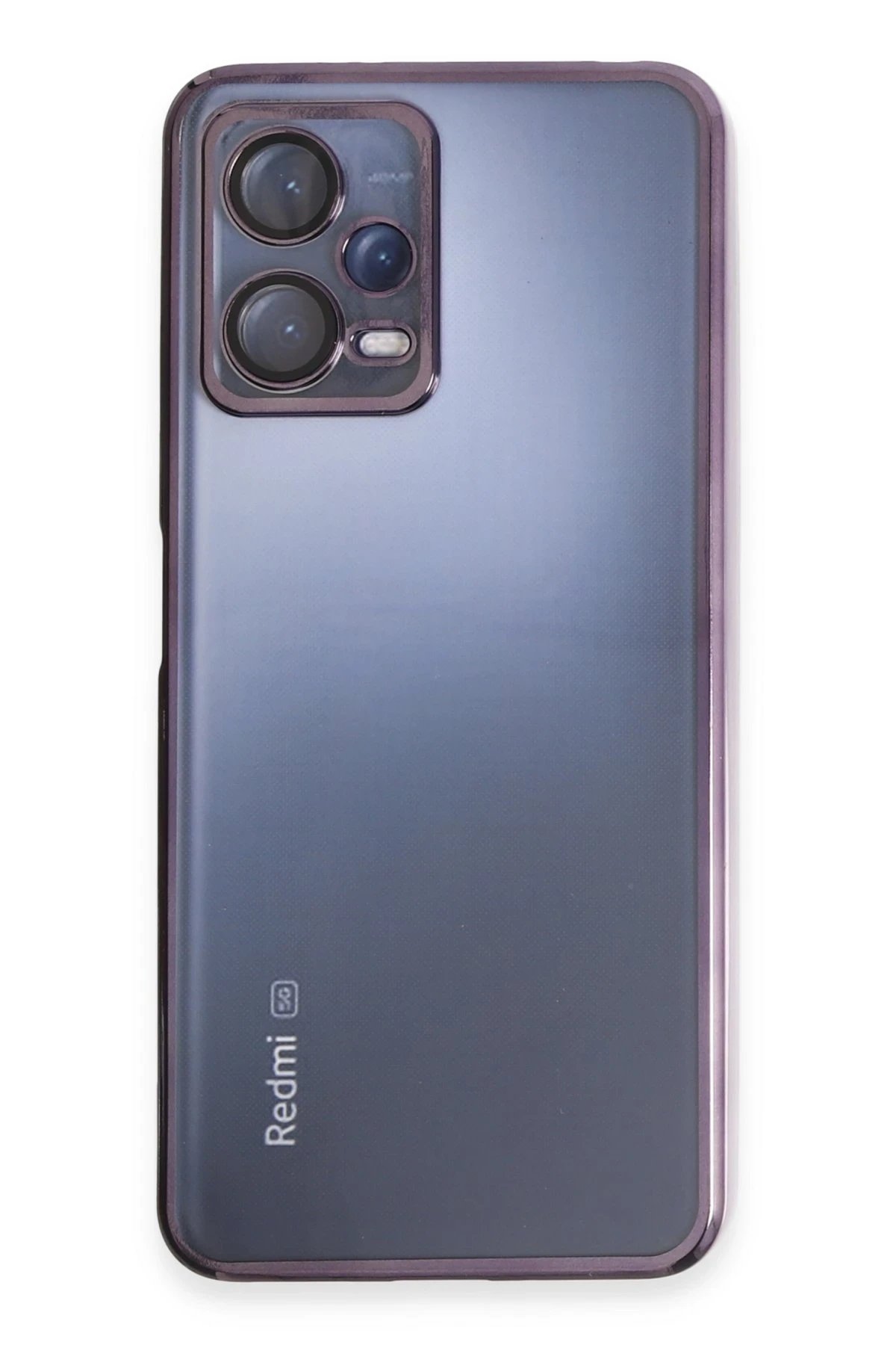 Xiaomi Redmi Note 12 5G Kılıf Lensli Silikon - Mor-(5796)