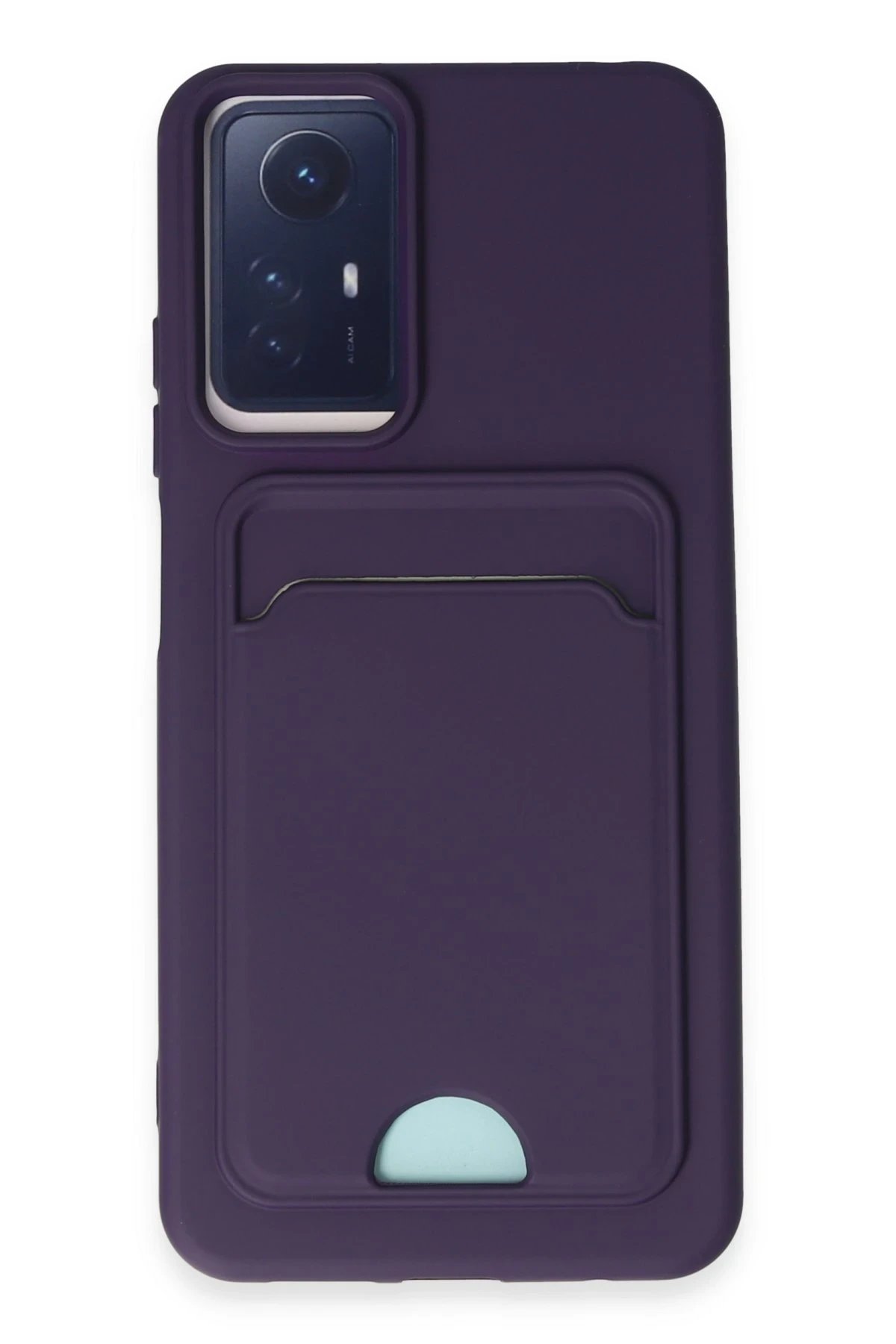 Xiaomi Redmi Note 12S Kılıf Kelvin Kartvizitli Silikon - Derin Mor-(5796)
