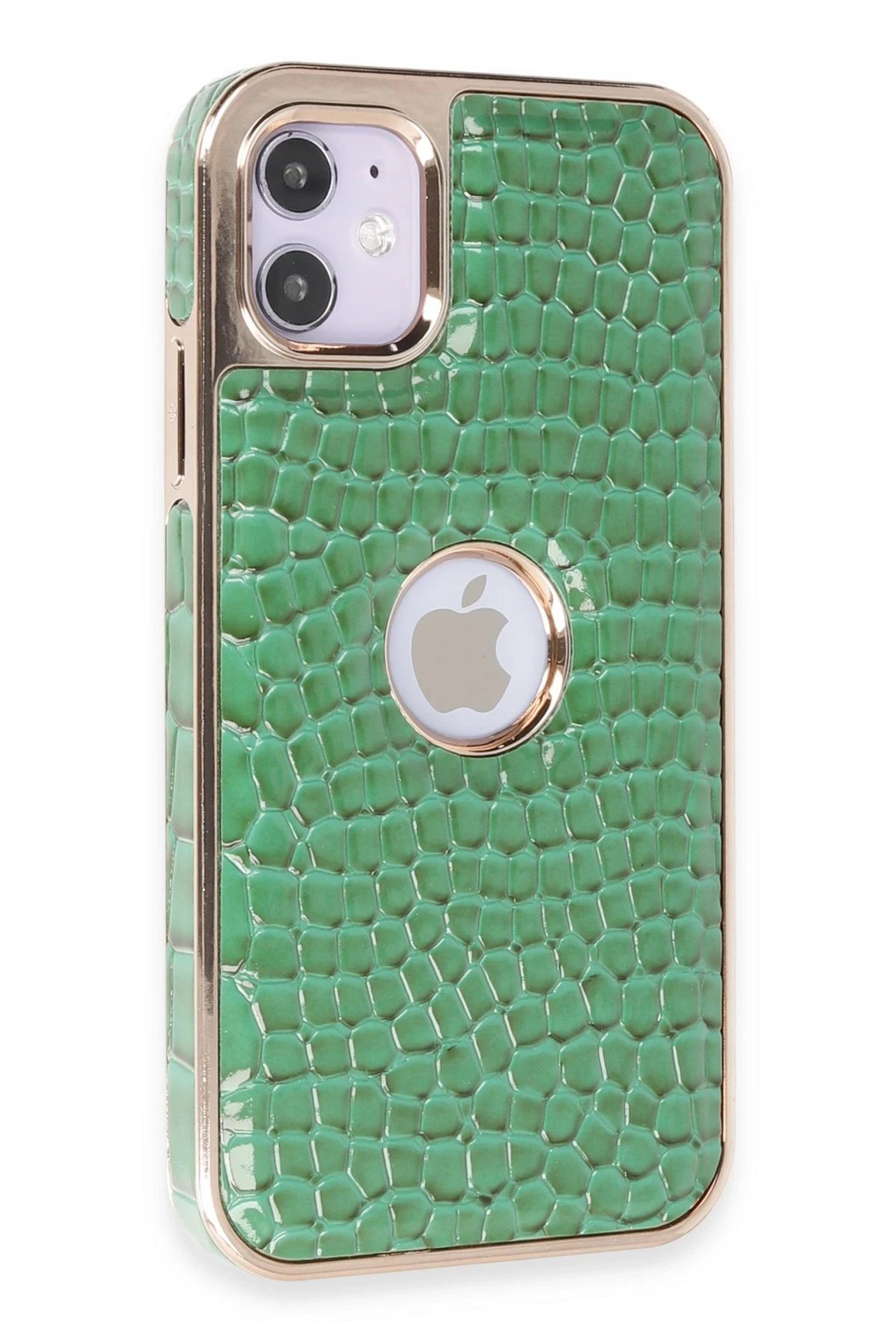 iPhone 11 Kılıf Snake Kapak - Koyu Yeşil-(5796)