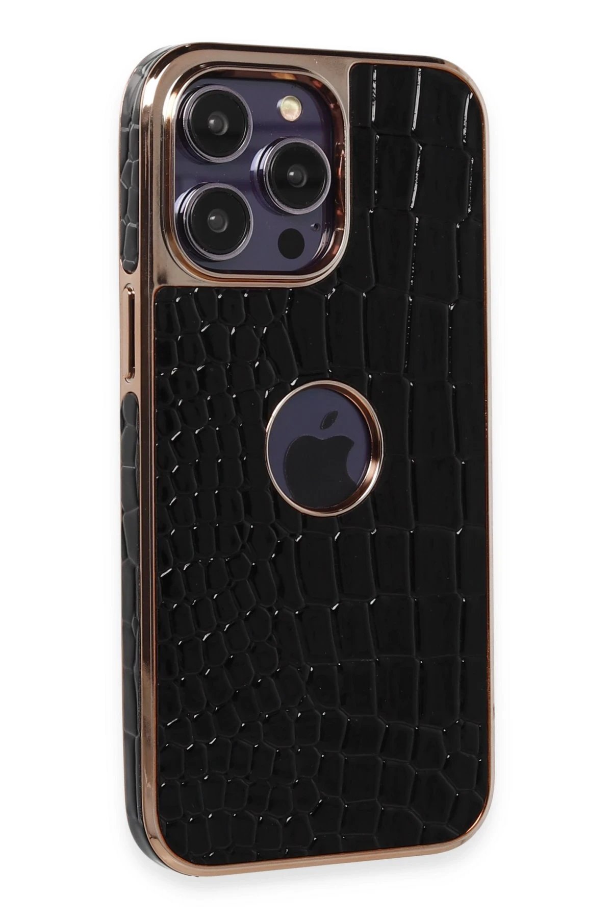 iPhone 14 Pro Kılıf Snake Kapak - Siyah-(5796)