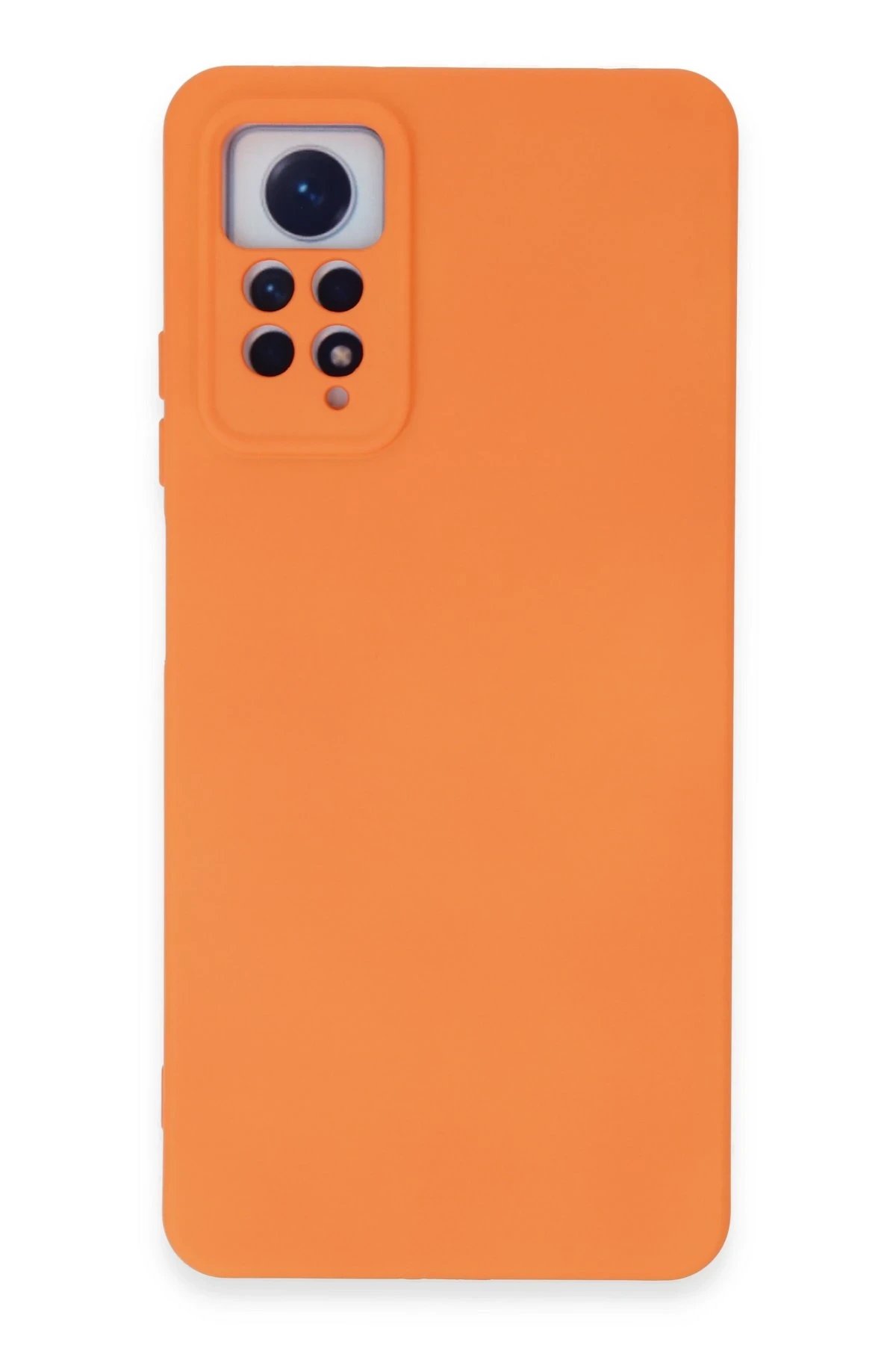 Xiaomi Redmi Note 12 Pro 4G Kılıf Nano içi Kadife Silikon - Turuncu-(5796)
