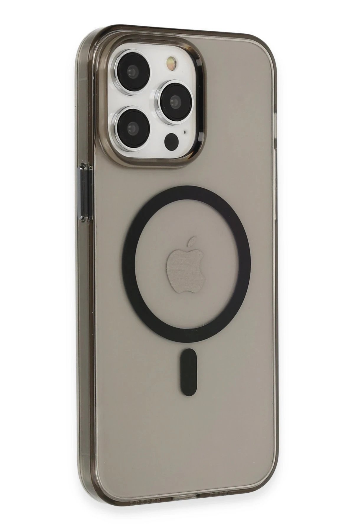 iPhone 13 Pro Max Kılıf Tron Şeffaf Magsafe Kapak - Siyah-(5796)