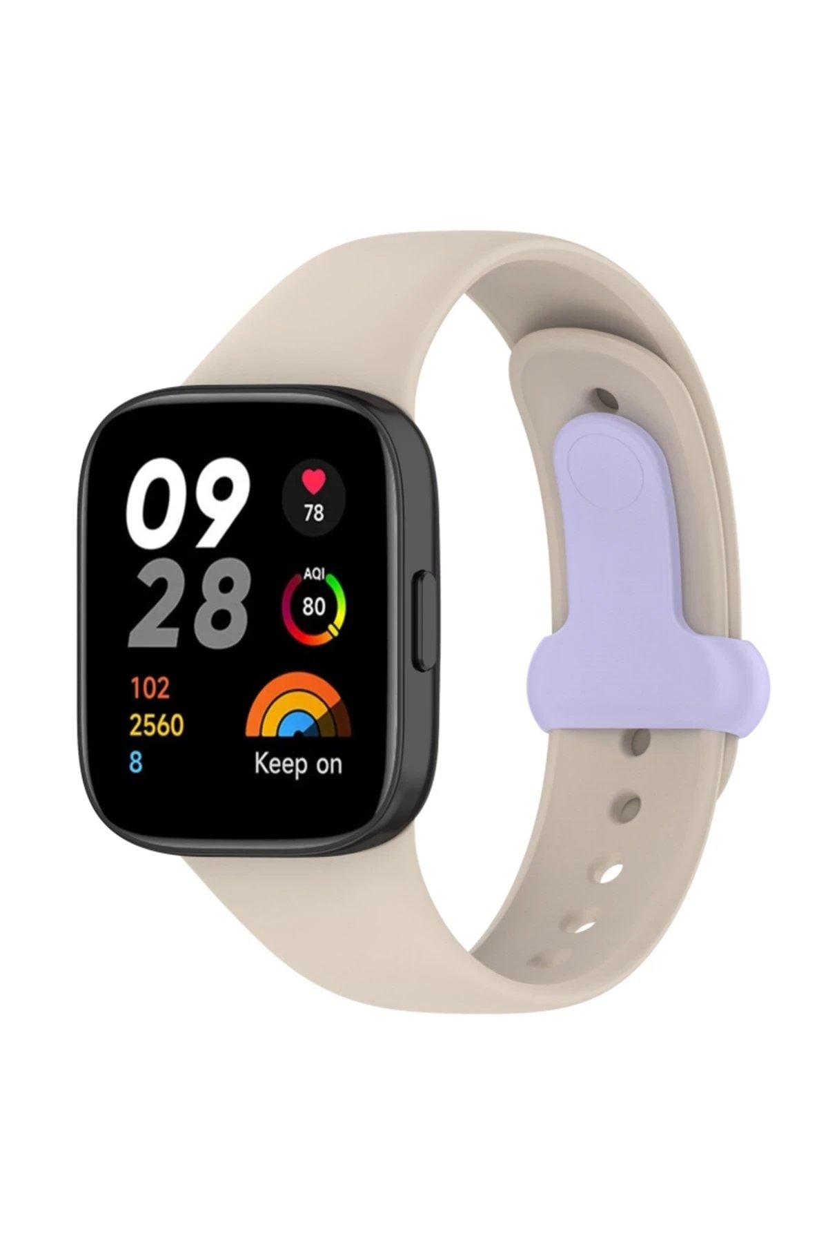 Xiaomi Redmi Watch 3 Origin Silikon Kordon - Bej-(5796)