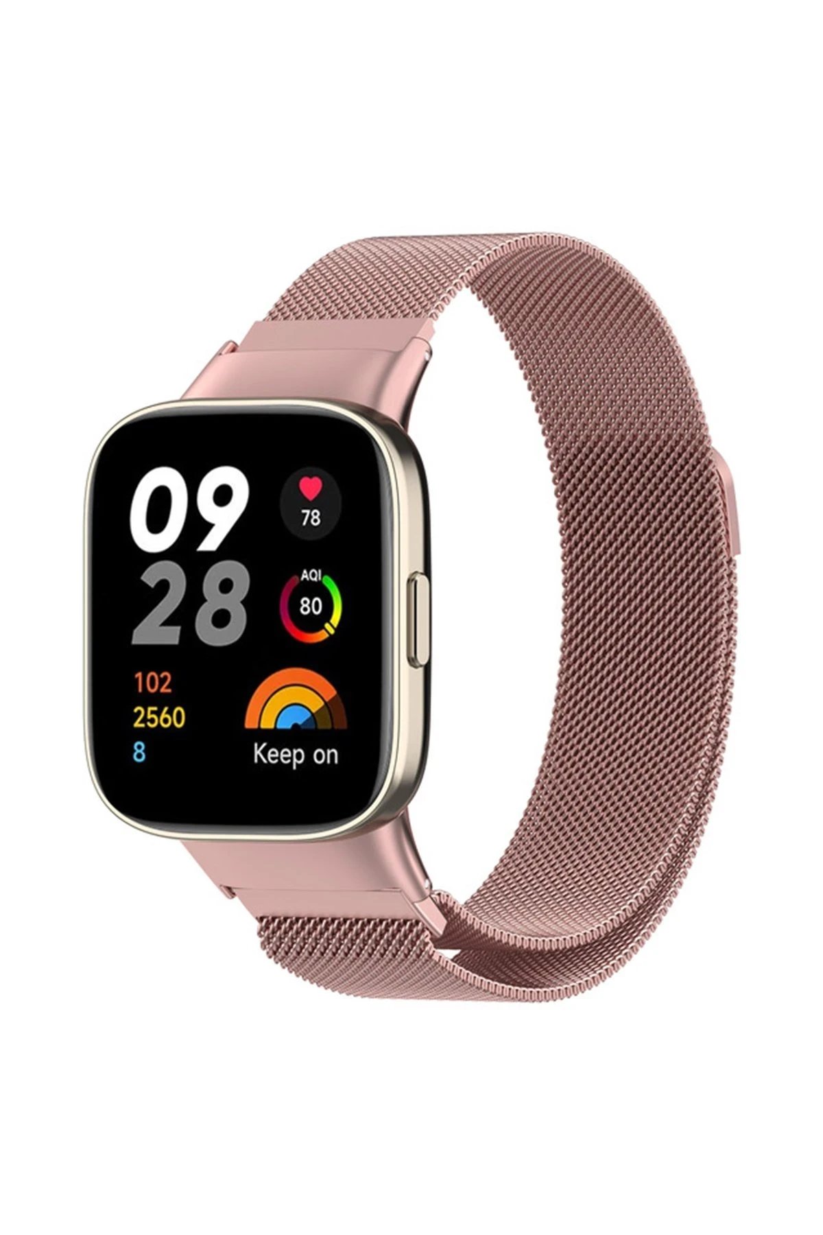 Xiaomi Redmi Watch 3 Metal Mıknatıslı Kordon - Rose-(5796)