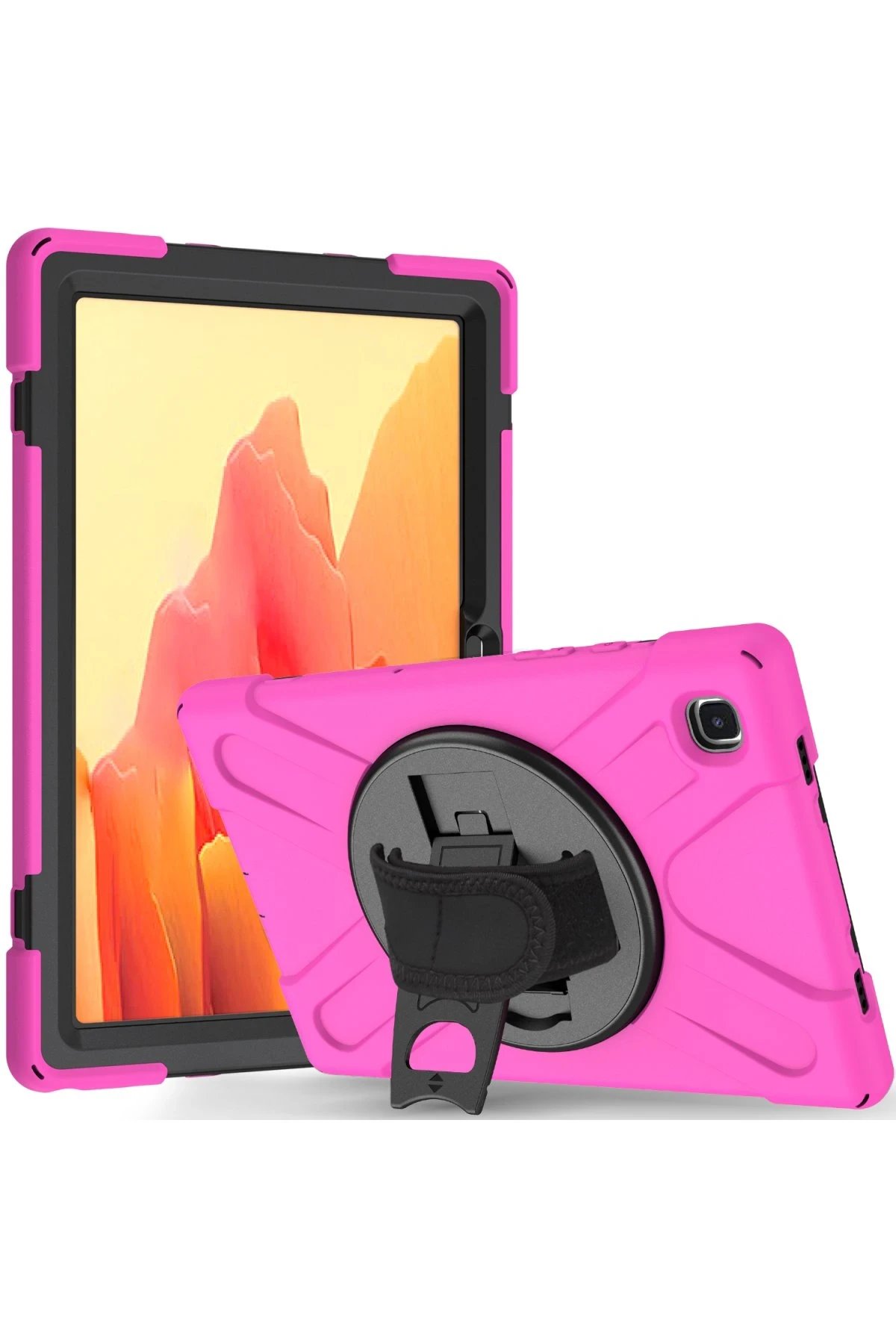Samsung Galaxy T220 Tab A7 Lite 8.7 Kılıf Amazing Tablet Kapak - Pembe-(5796)