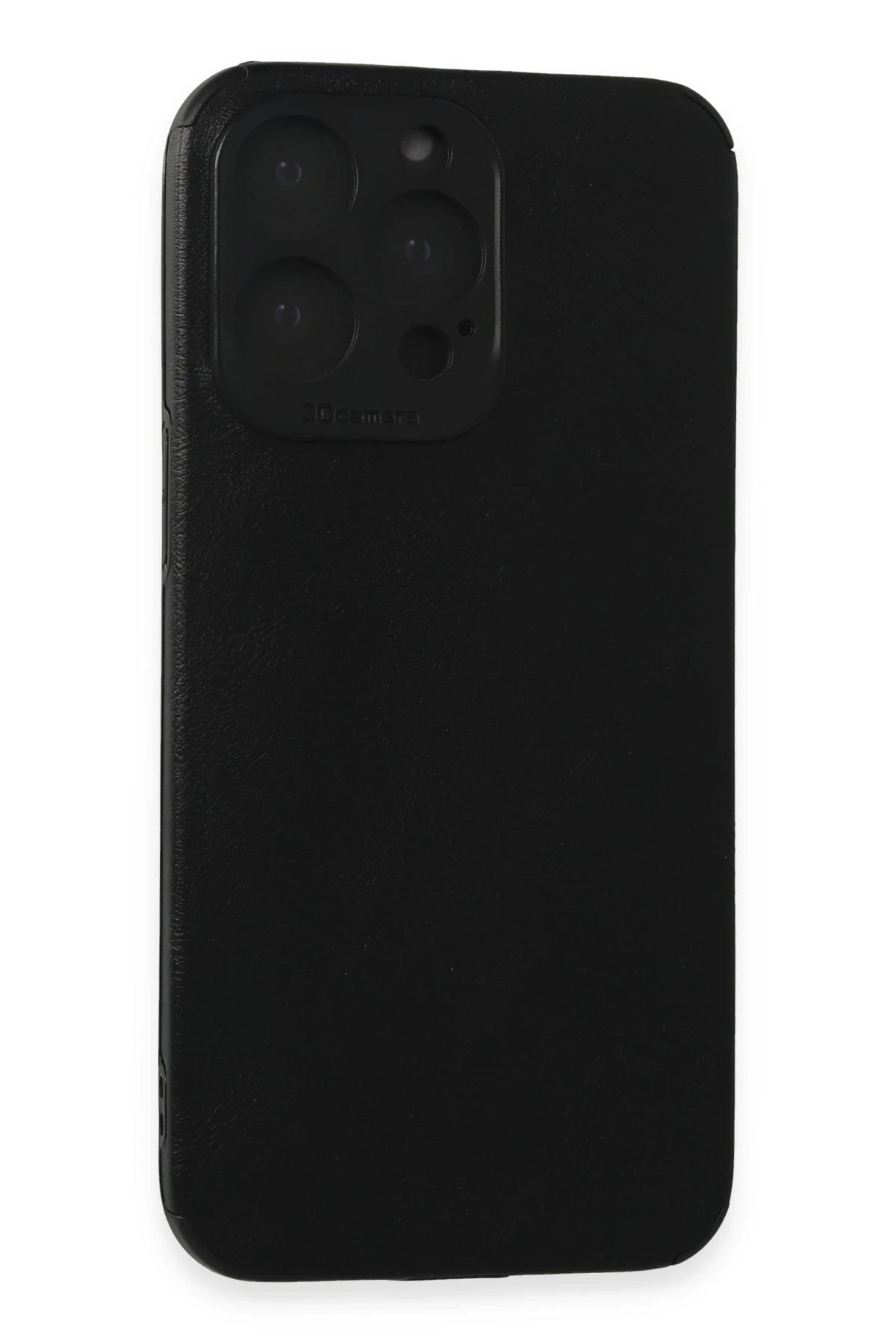 iPhone 15 Pro Max Kılıf Loop Deri Silikon - Siyah-(5796)