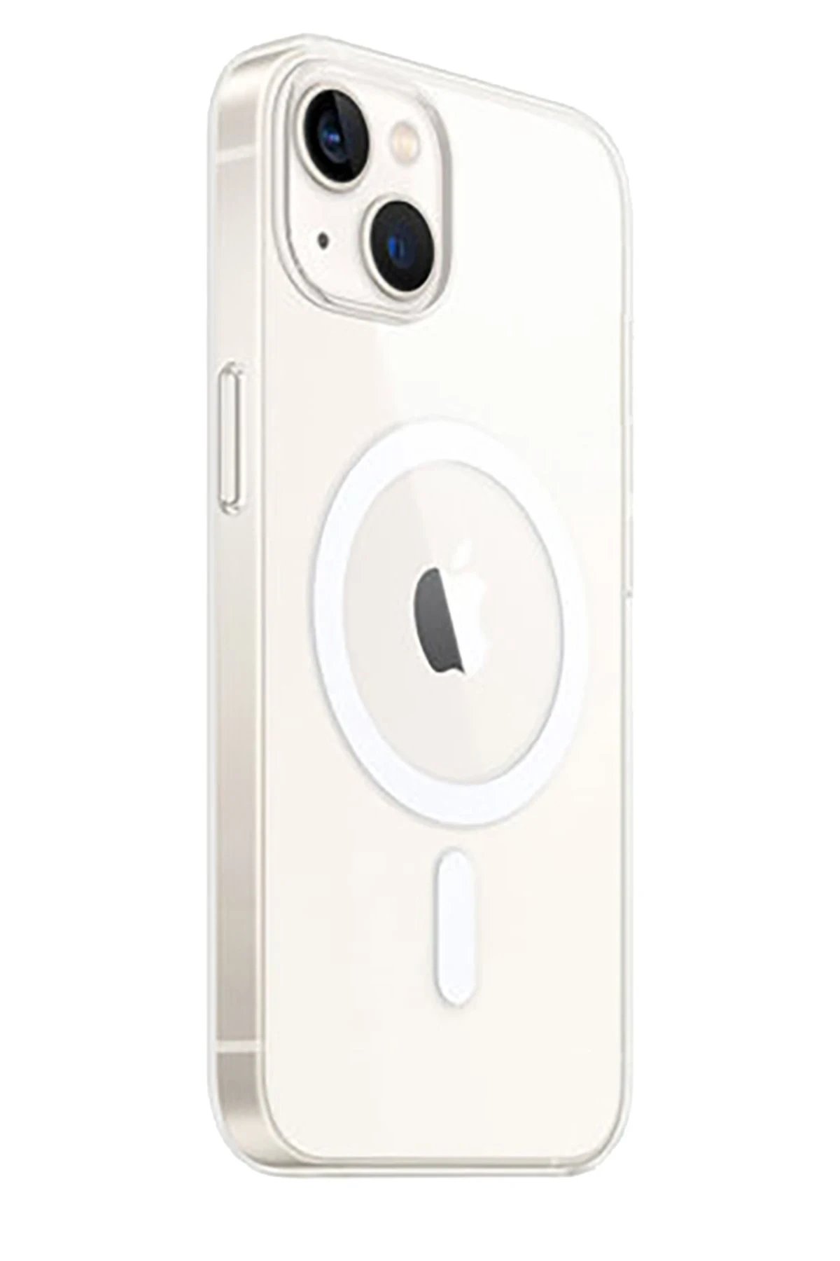 iPhone 15 Plus Kılıf Magneticsafe Şeffaf Silikon - Şeffaf-(5796)