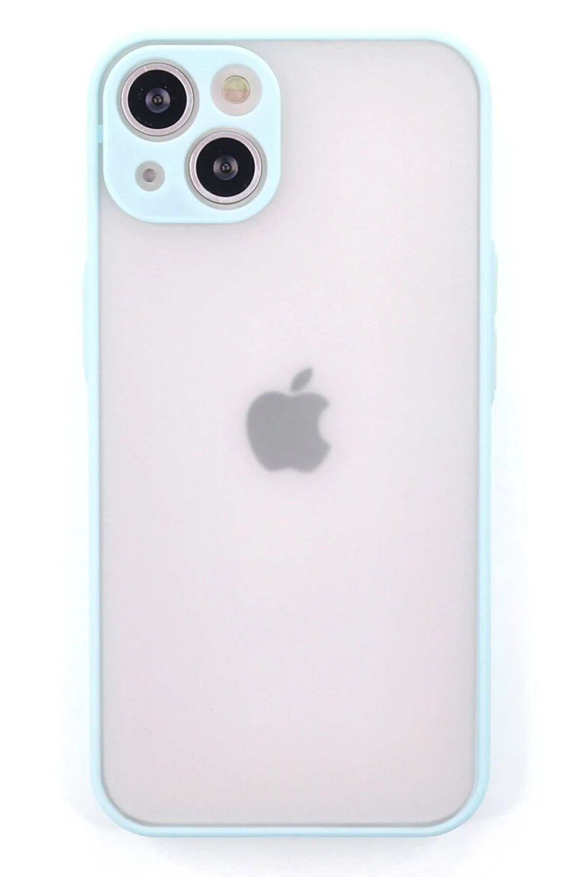 iPhone 15 Plus Kılıf Montreal Silikon Kapak - Turkuaz-(5796)