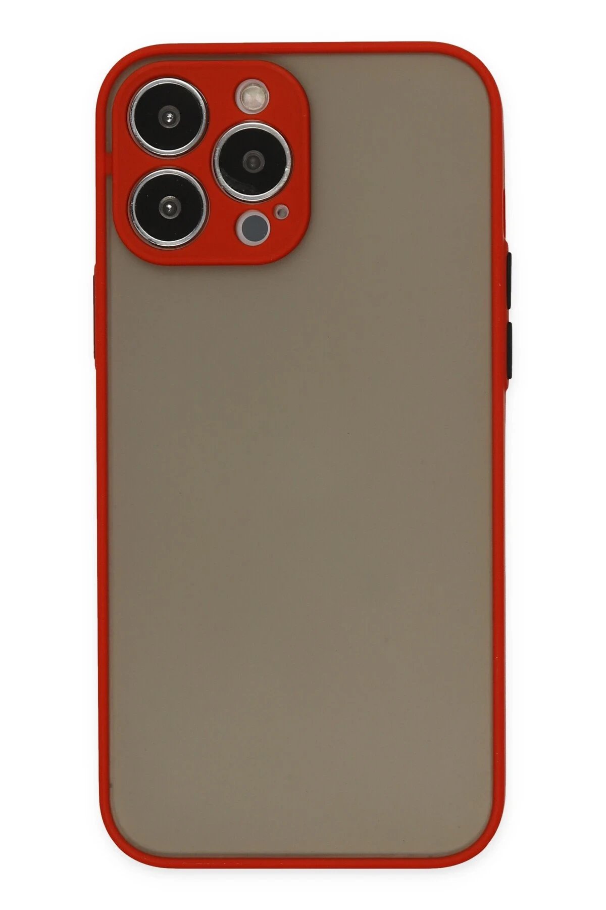 iPhone 15 Pro Max Kılıf Montreal Silikon Kapak - Kırmızı-(5796)