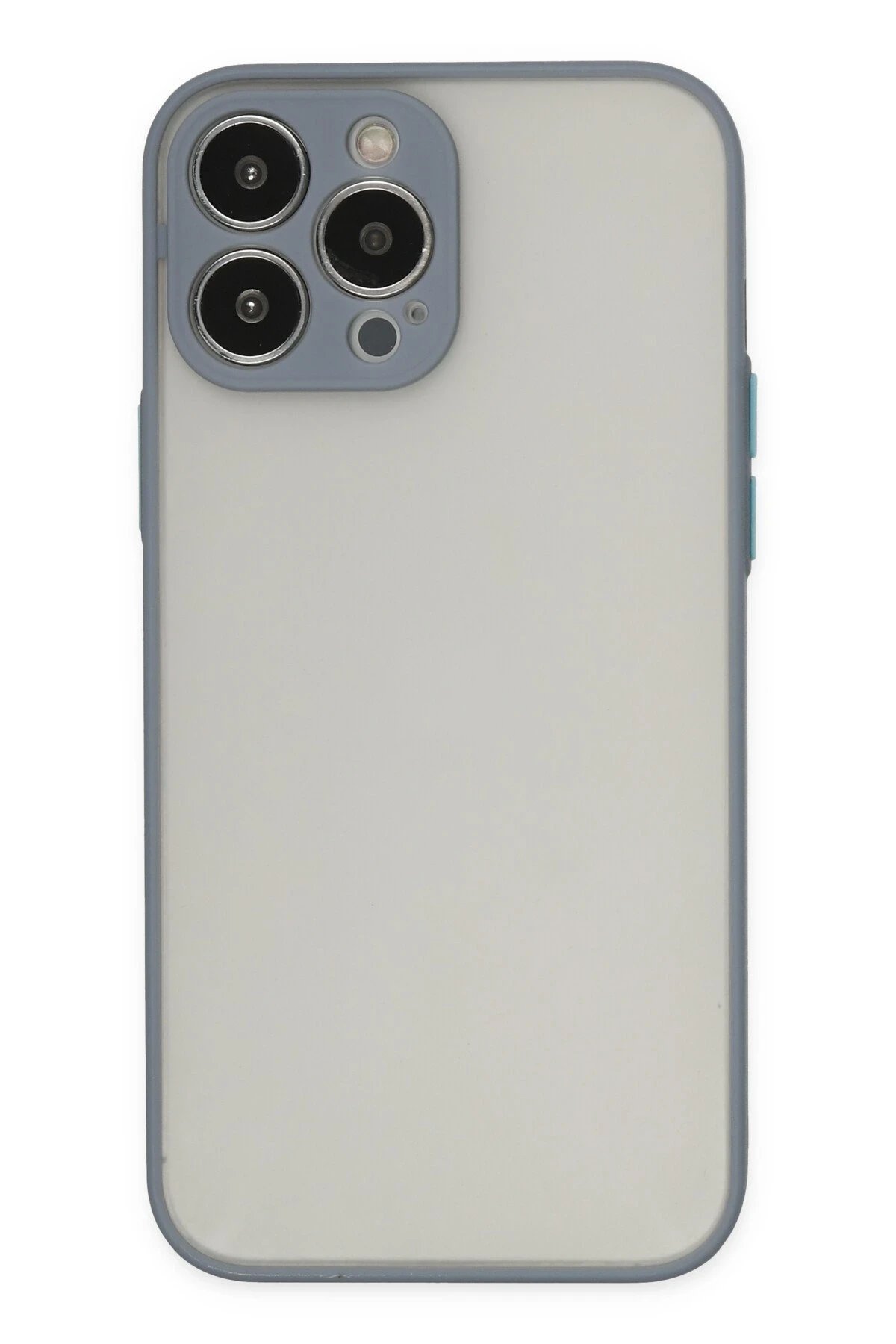 iPhone 15 Pro Max Kılıf Montreal Silikon Kapak - Gri-(5796)