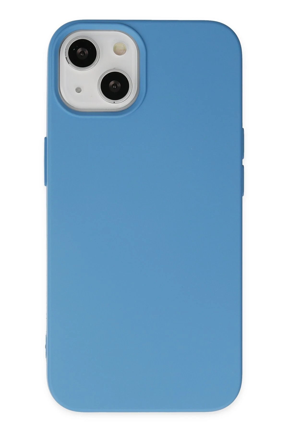 iPhone 15 Pro Kılıf Nano içi Kadife Silikon - Mavi-(5796)