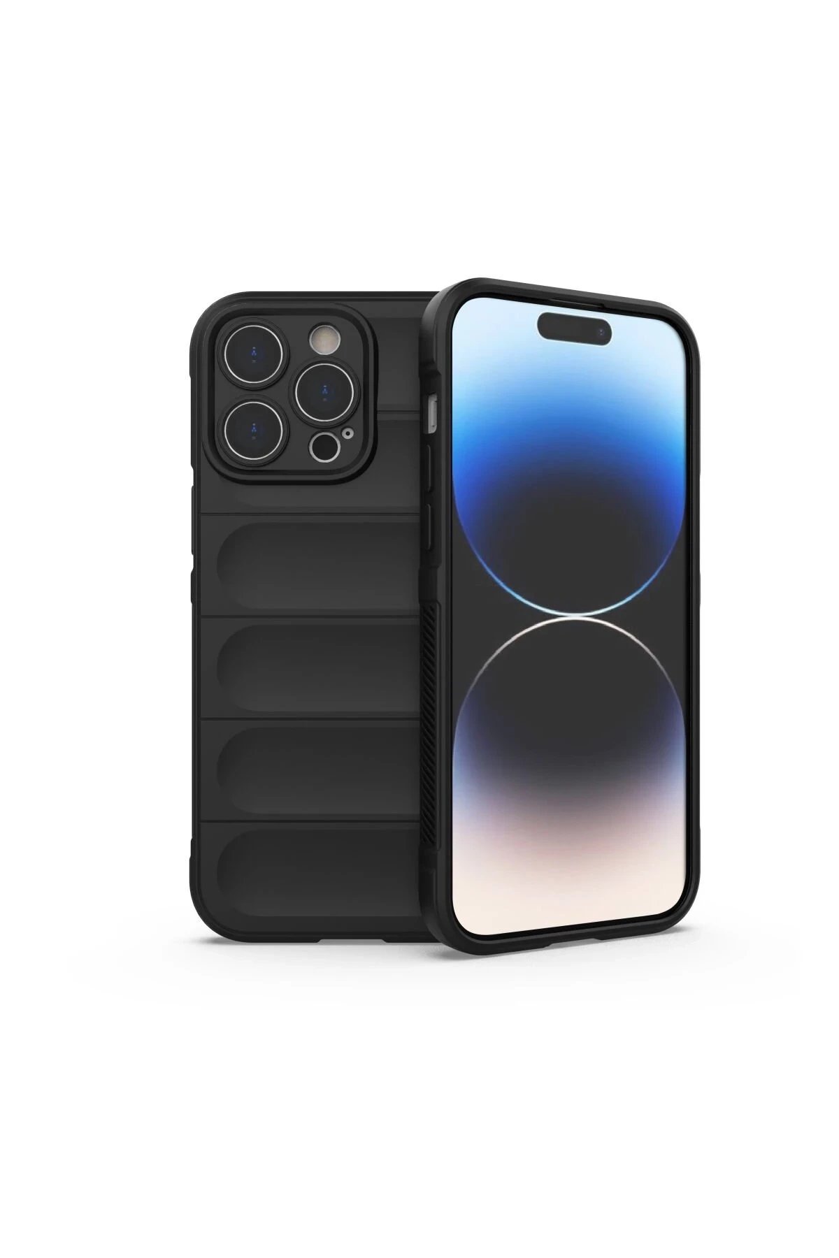 iPhone 15 Pro Kılıf Optimum Silikon - Siyah-(5796)