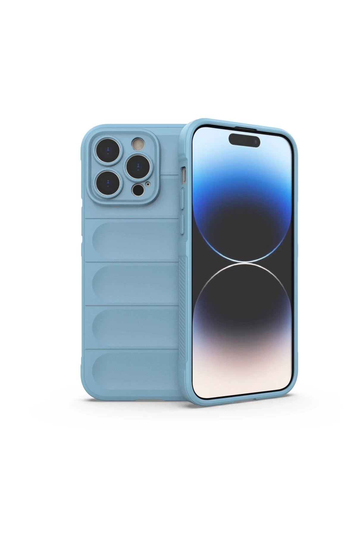 iPhone 15 Pro Kılıf Optimum Silikon - Sky Blue-(5796)