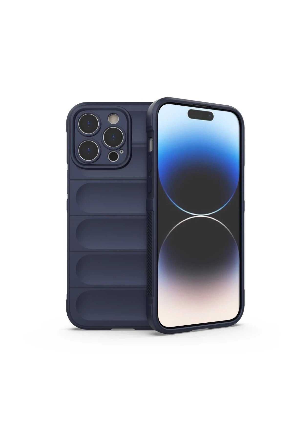iPhone 15 Pro Max Kılıf Optimum Silikon - Lacivert-(5796)