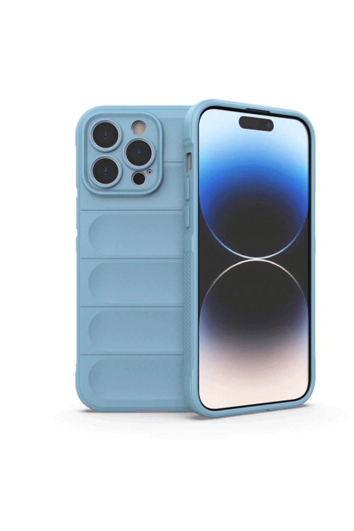 iPhone 15 Pro Max Kılıf Optimum Silikon - Sky Blue-(5796)