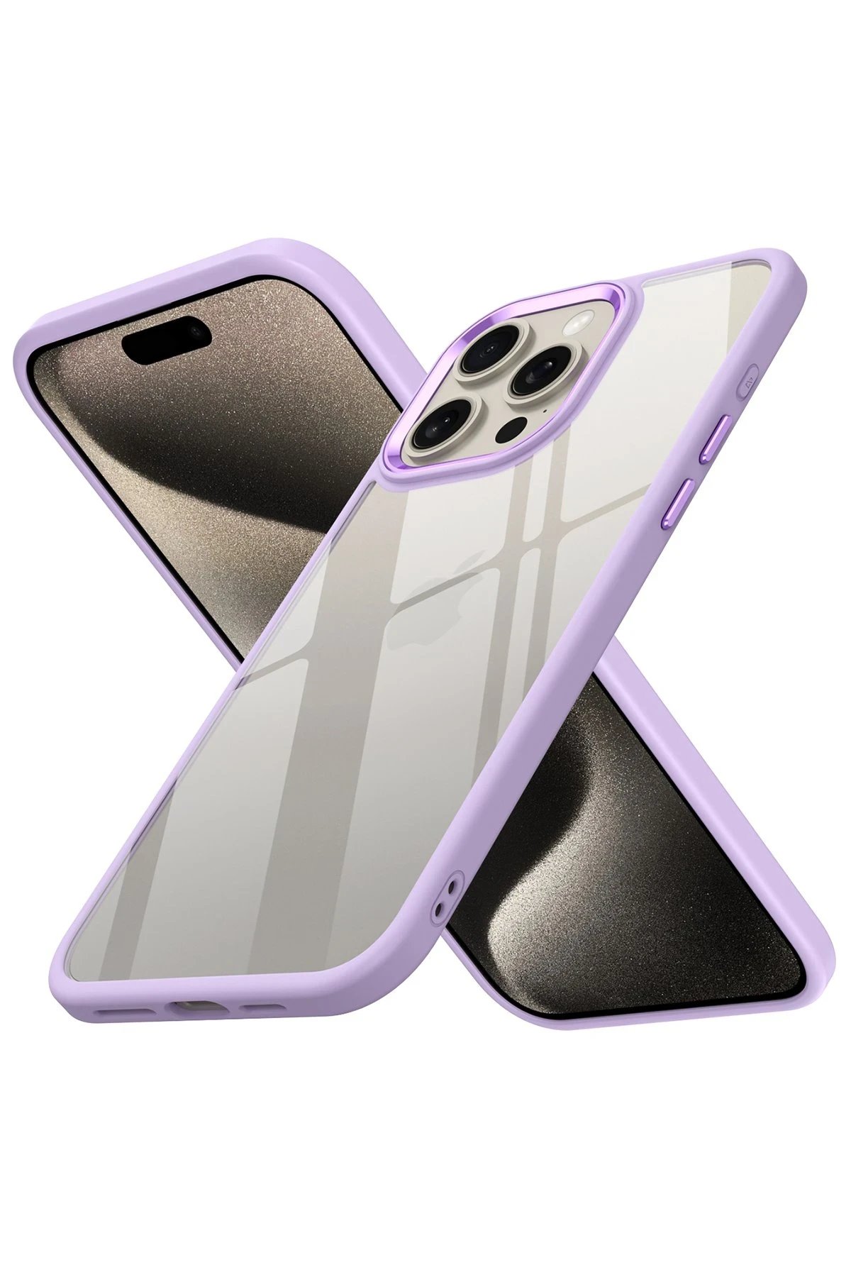 iPhone 15 Pro Max Kılıf Power Silikon - Lila-(5796)