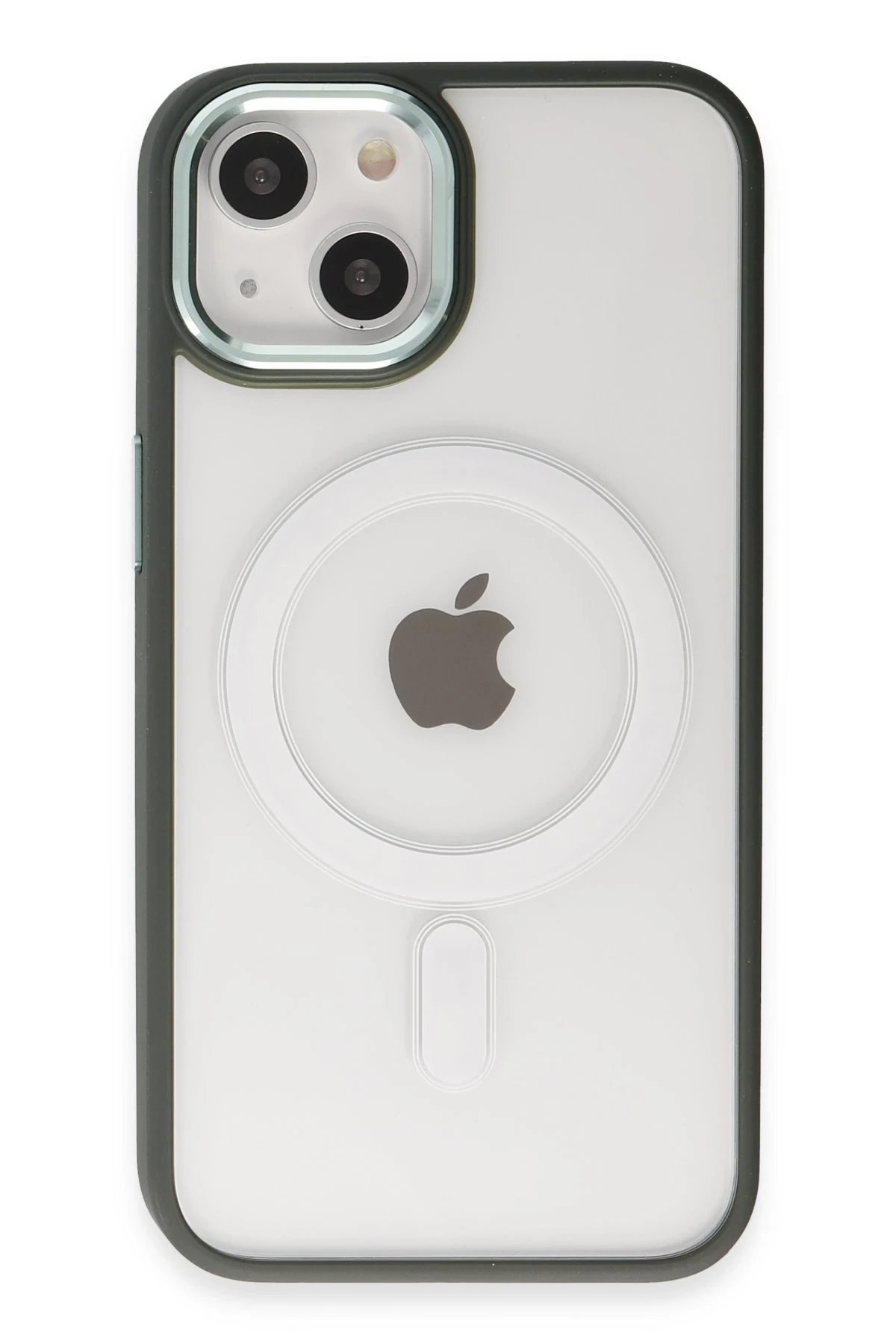 iPhone 15 Kılıf Room Magneticsafe Silikon - Köknar Yeşili-(5796)