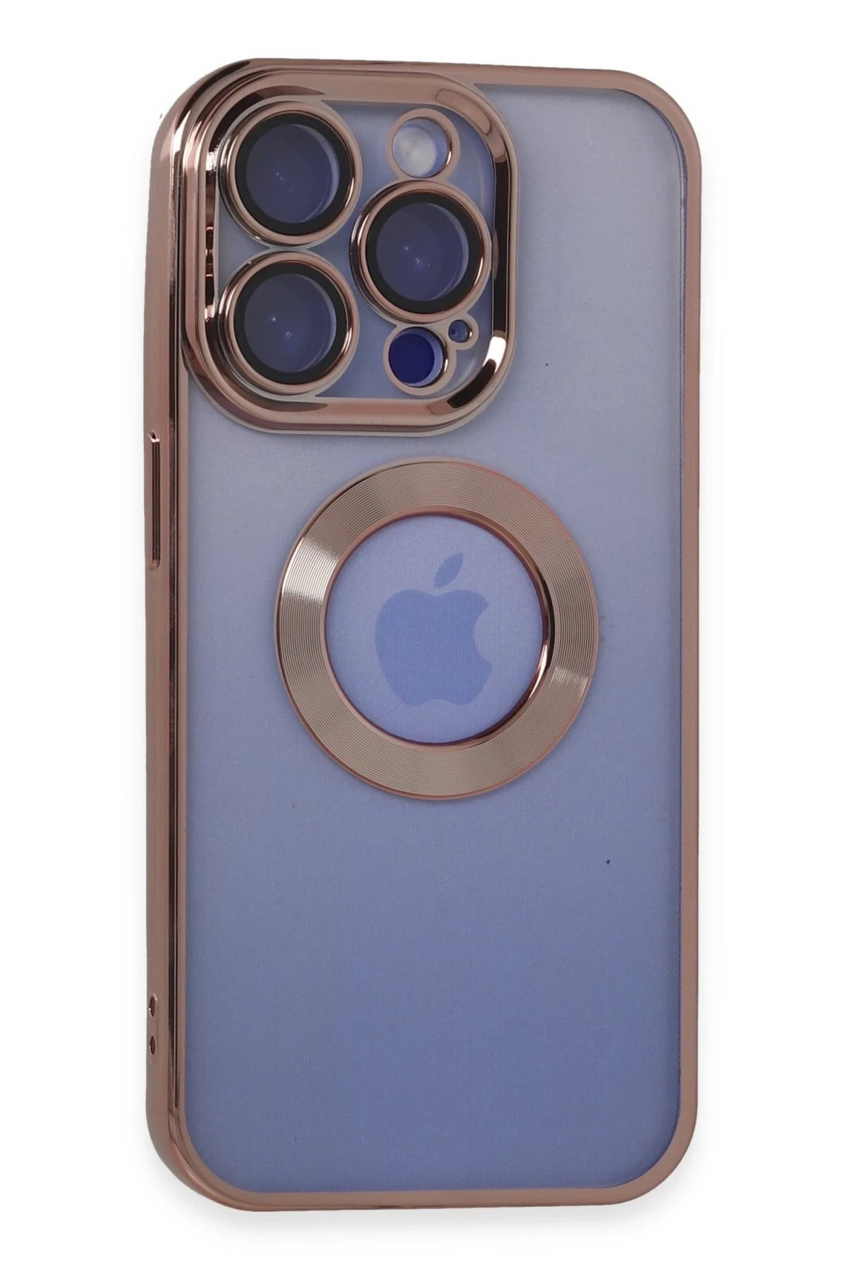 iPhone 15 Pro Kılıf Slot Silikon - Rose Gold-(5796)