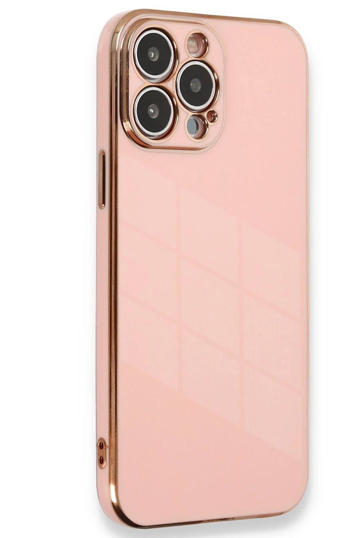 iPhone 15 Pro Kılıf Volet Silikon - Pembe-(5796)