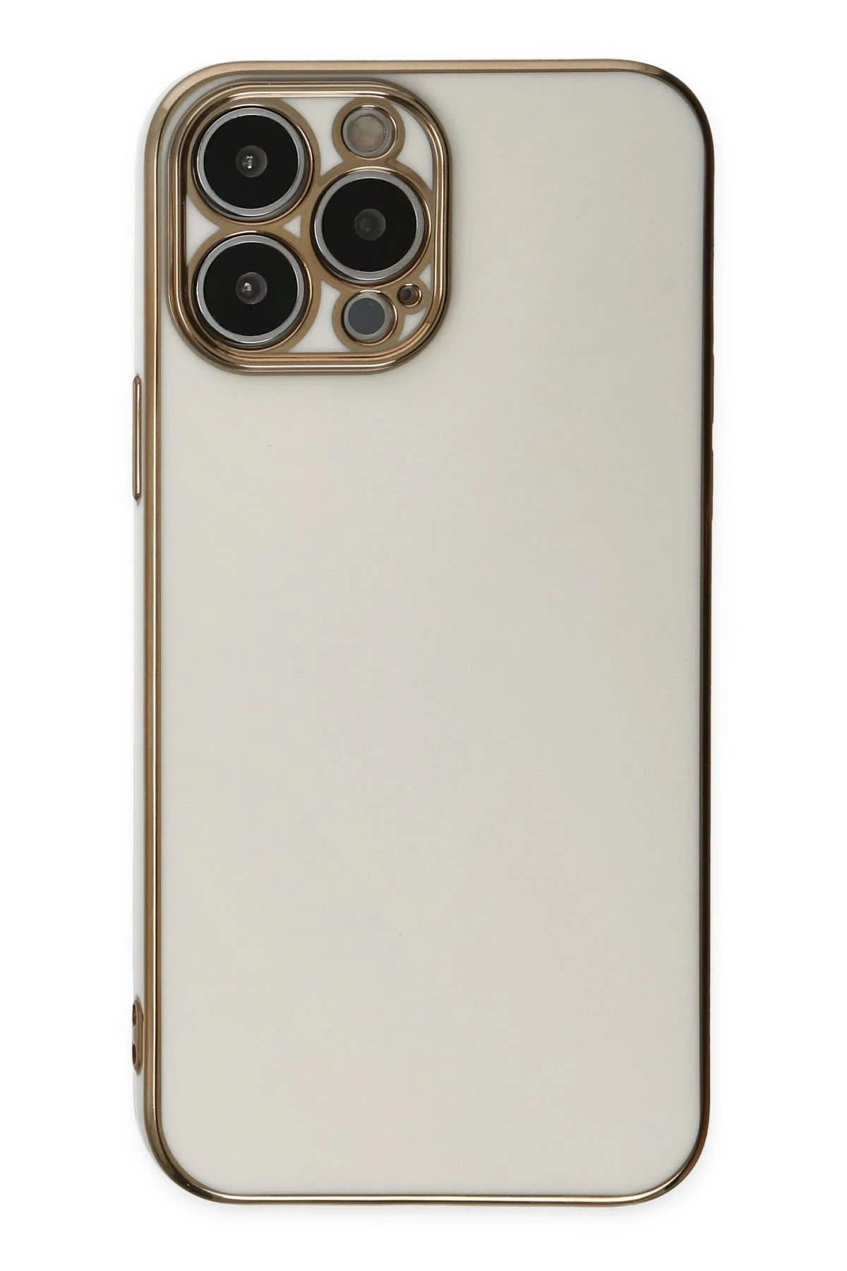 iPhone 15 Pro Max Kılıf Volet Silikon - Beyaz-(5796)